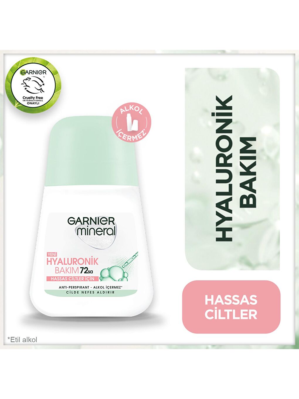 GARNIER Şeffaf Mineral Hyaluronik Bakım Roll-on Deodorant