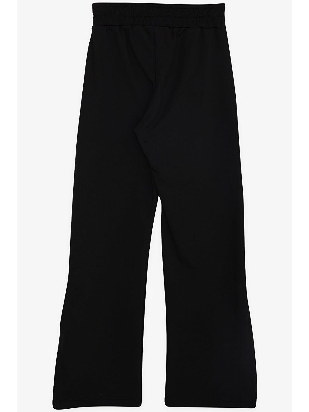 Kız Çocuk Alt Paçası Yırtmaçlı Beli Lastikli Armalı Siyah (8-14 Yaş)-1