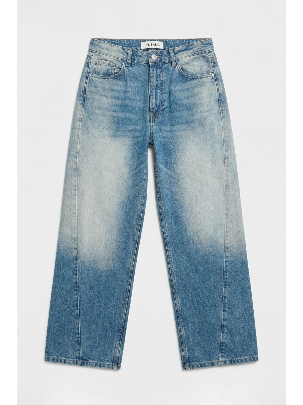 Mavi Kadın T.Kot Rengi 4s6-32 Mid Rise Baggy Barrel Komfort Kumaş Denim Jean-4