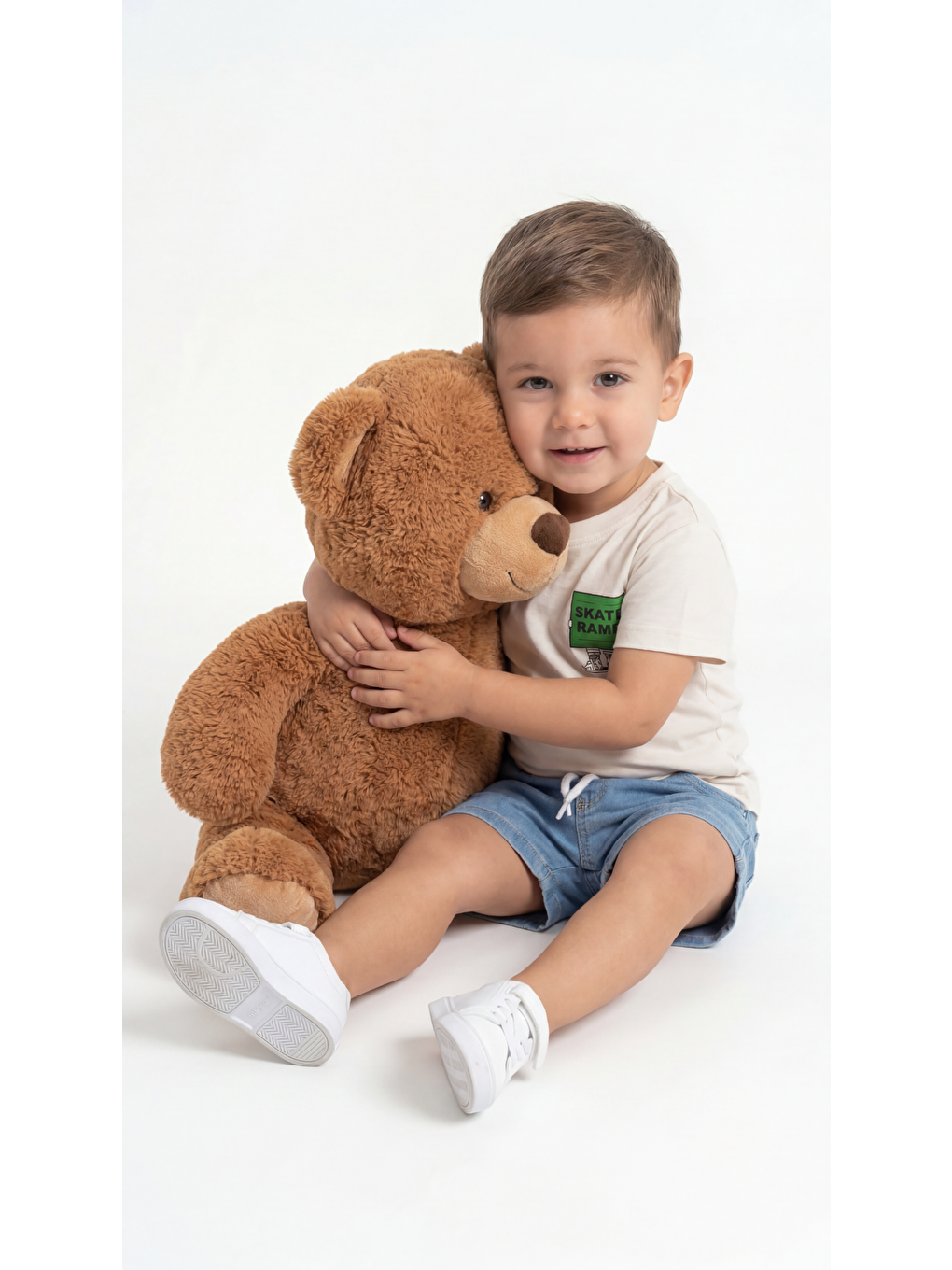 Ekru Skate Ramp Baskılı Erkek Bebek Alt Üst Takım-3