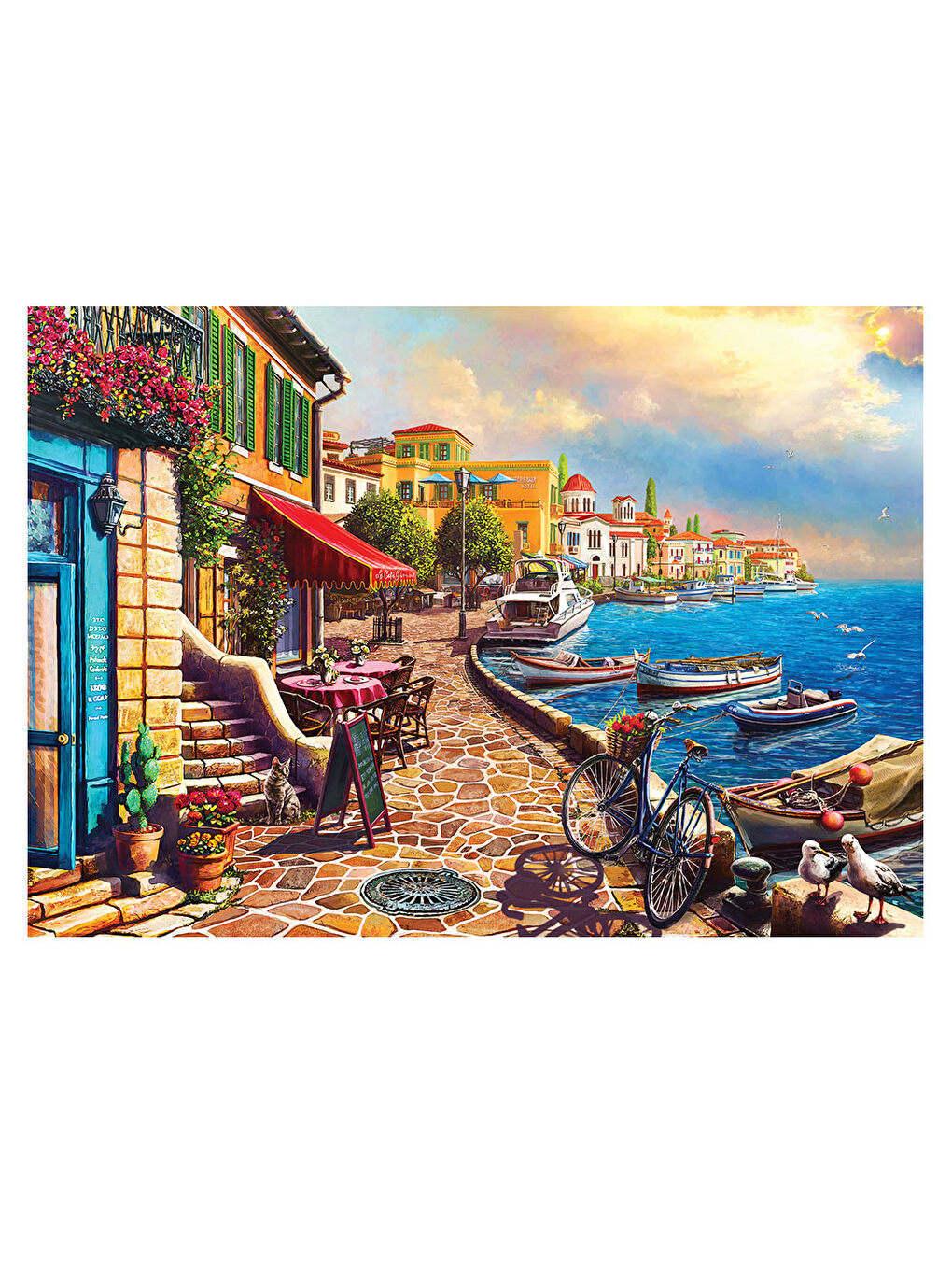 KS GAMES Renksiz Puzzle 2000 Parça A Seaside Holiday 22511 - 1