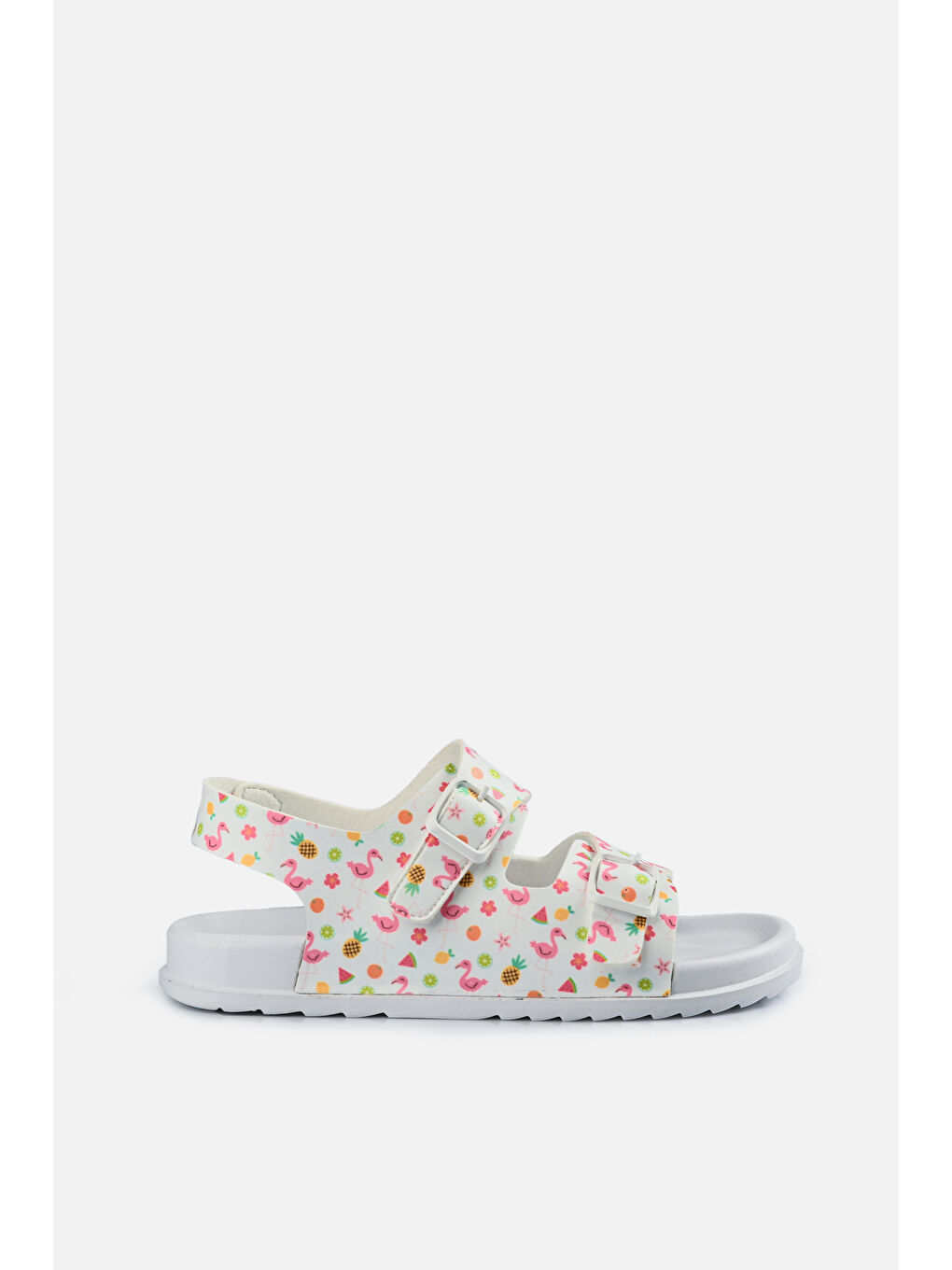 Miyu II Baskılı Kız Çocuk Beyaz Sandalet