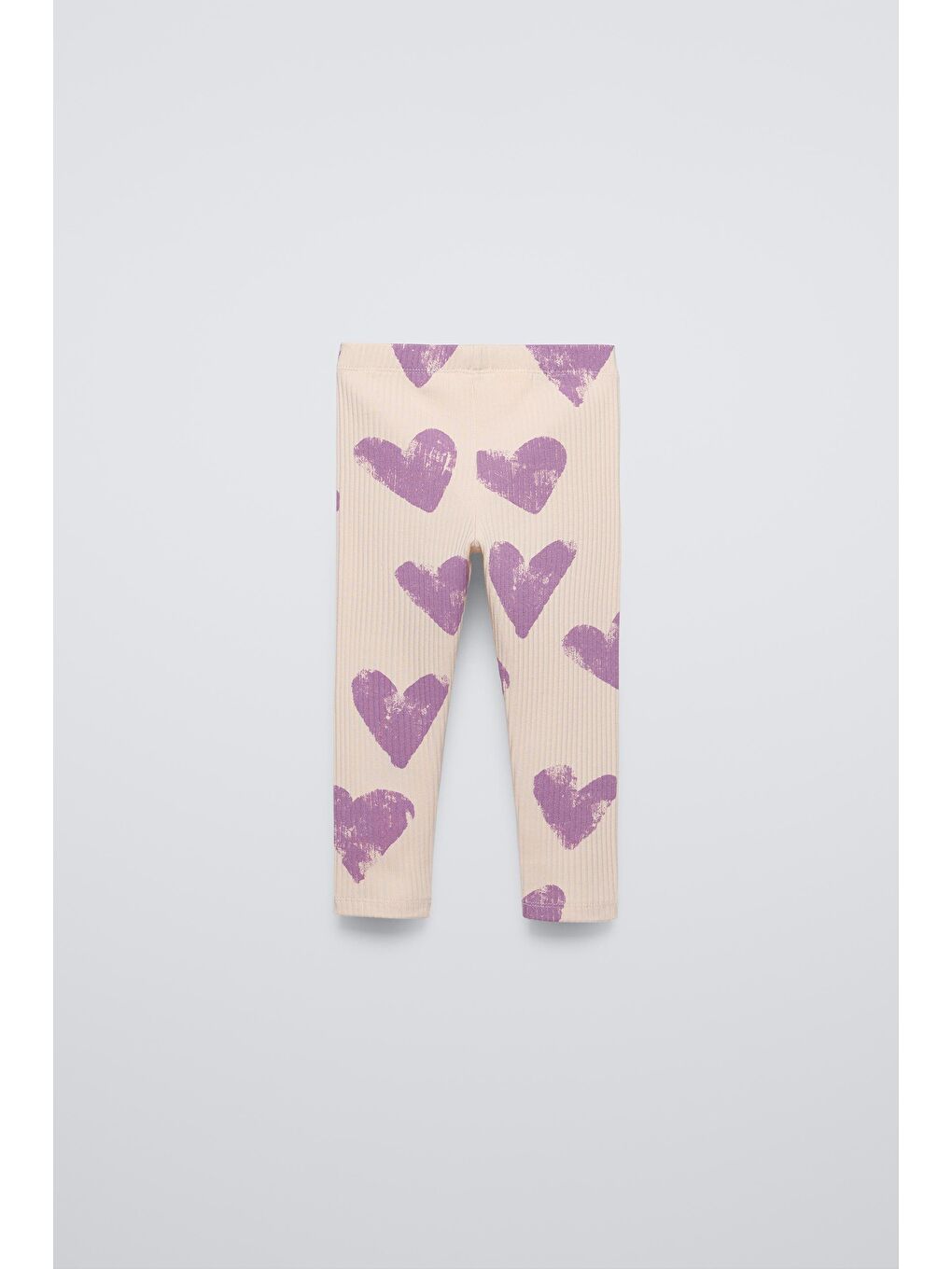 Karışık Kız Çocuk Pamuklu Lila Kalpli Sweatshirt Tayt Takım - Paris Yazı Detaylı-3