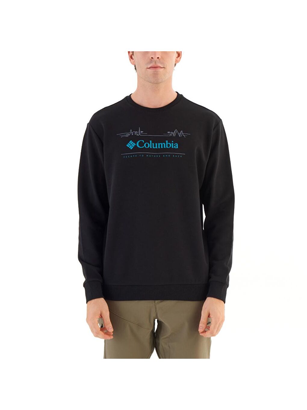 Csc M Nature And Back Crew Erkek Siyah Sweatshirt CS0329-010