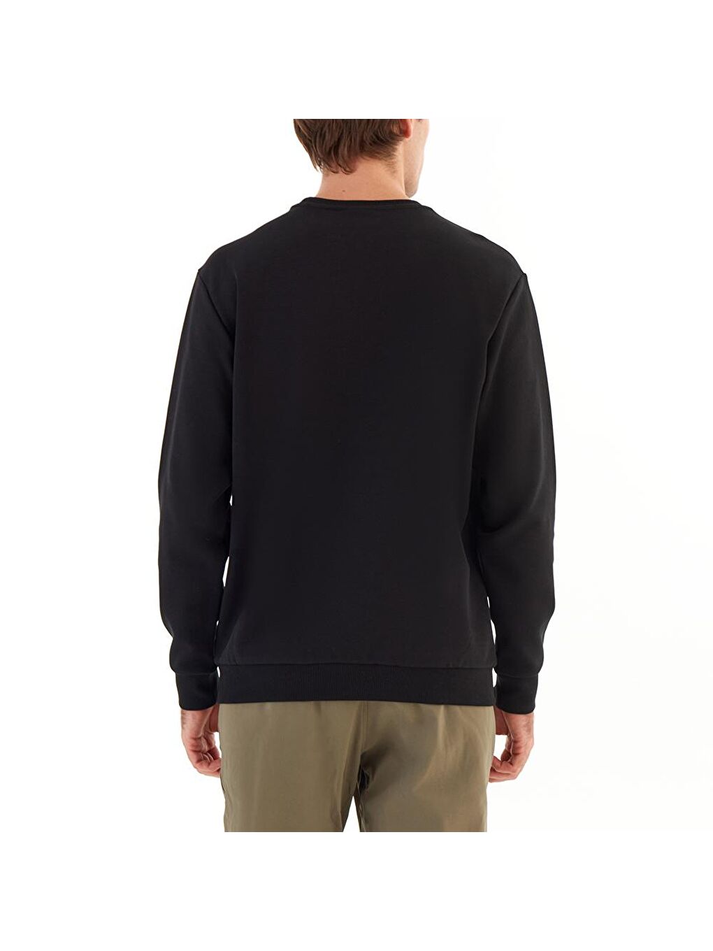 Csc M Nature And Back Crew Erkek Siyah Sweatshirt CS0329-010-1