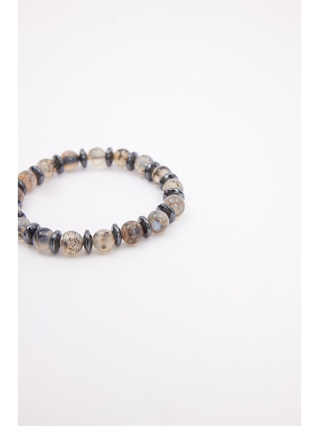 Renksiz Doğal Taş Unisex Şeffaf Bileklik-1