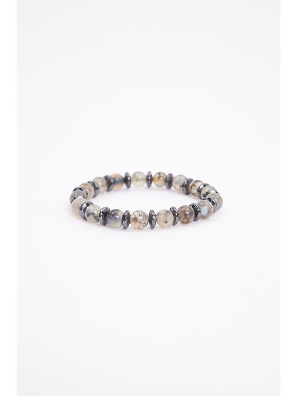 Renksiz Doğal Taş Unisex Şeffaf Bileklik-2