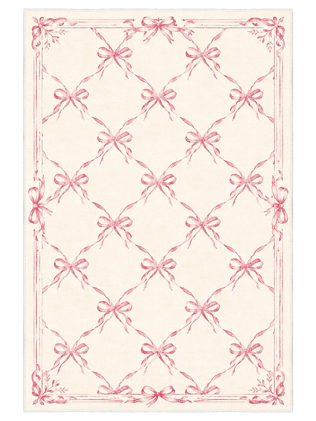 Pembe Modern Çocuk Halısı Kaymaz Tabanlı Makinede Yıkanabilir Çocuk Odası Halısı