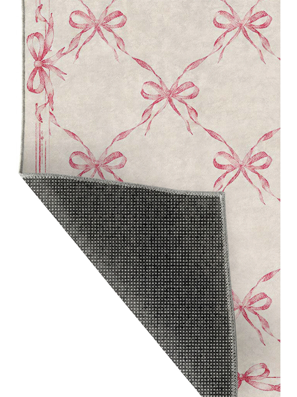 Pembe Modern Çocuk Halısı Kaymaz Tabanlı Makinede Yıkanabilir Çocuk Odası Halısı-3