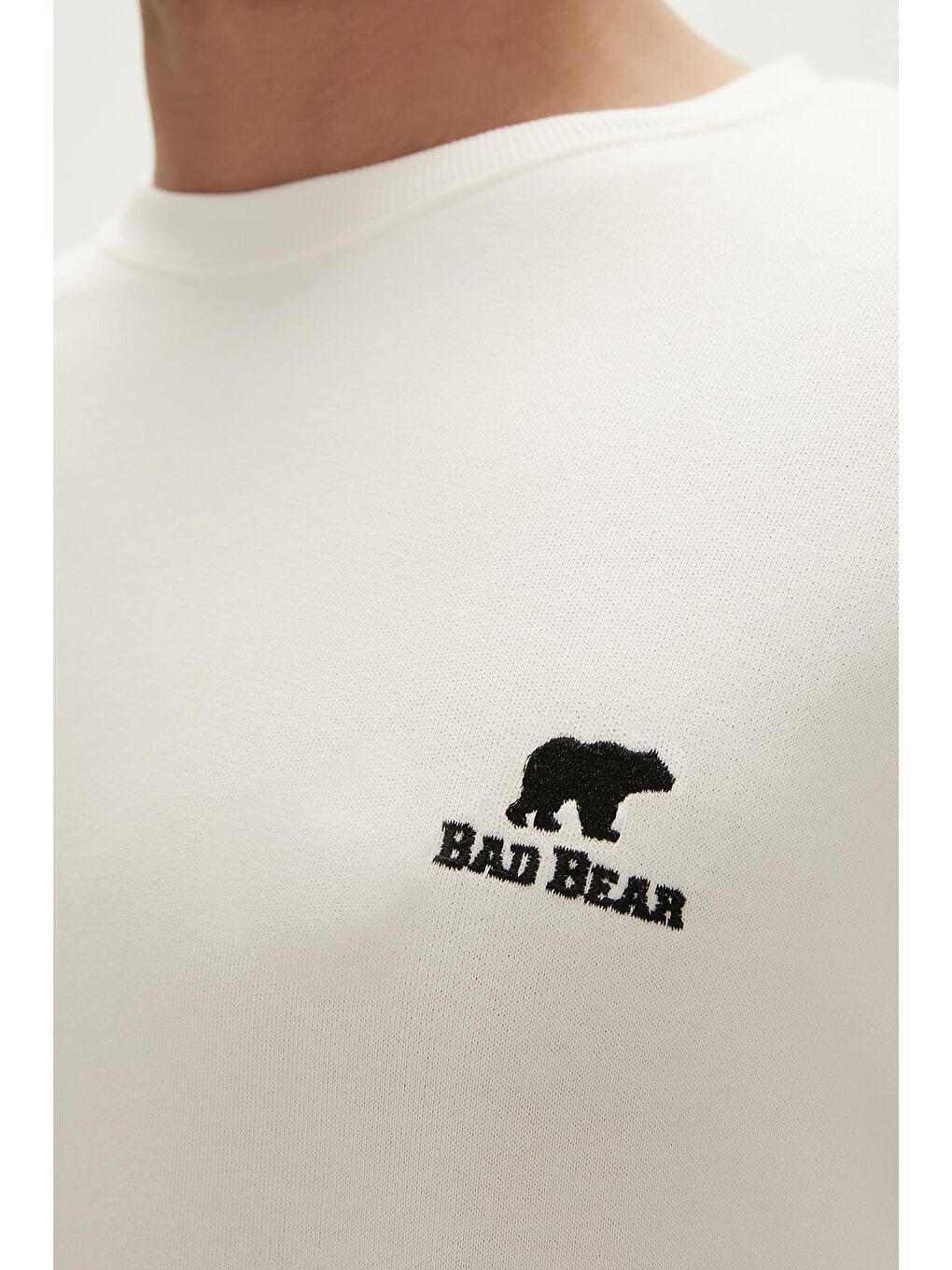 Bad Bear Beyaz Tag Crewneck Off-White Beyaz Erkek Sweatshirt - 1