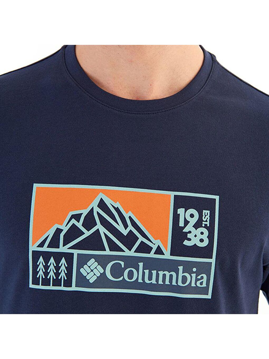 Columbia Lacivert CSC Hike Icon Erkek Kisa Kollu T-Shirt Lacivert CS0337-466 - 4