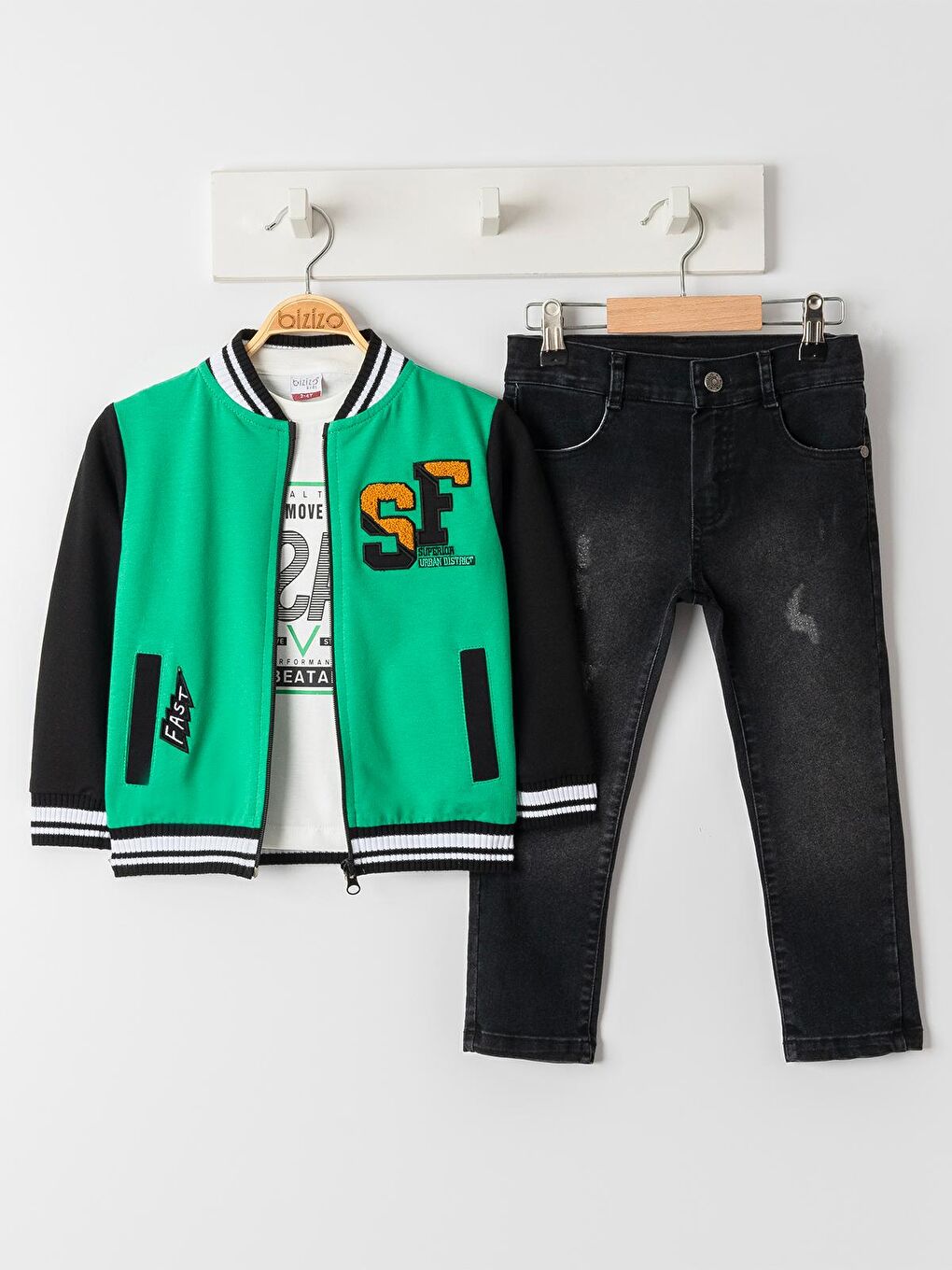 Erkek Çocuk 3'lü Takım 2-5 Yaş Yeşil