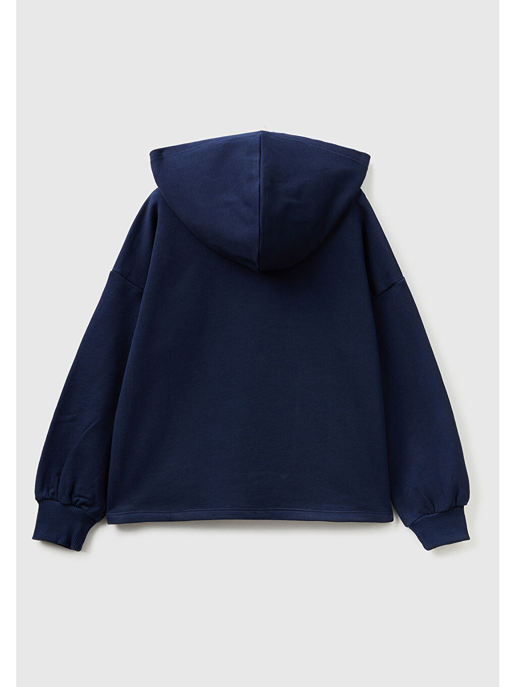 Kız Çocuk Lacivert Logo Baskılı Renk Bloklu Sweatshirt-1