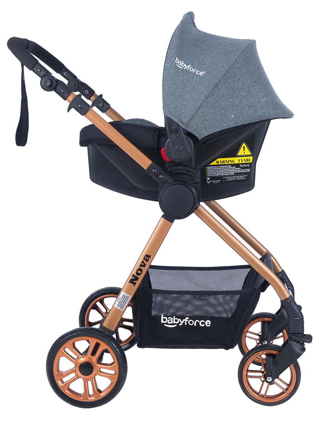 Baby Force Gri Nova Travel Sistem Bebek Arabası Gri - 4