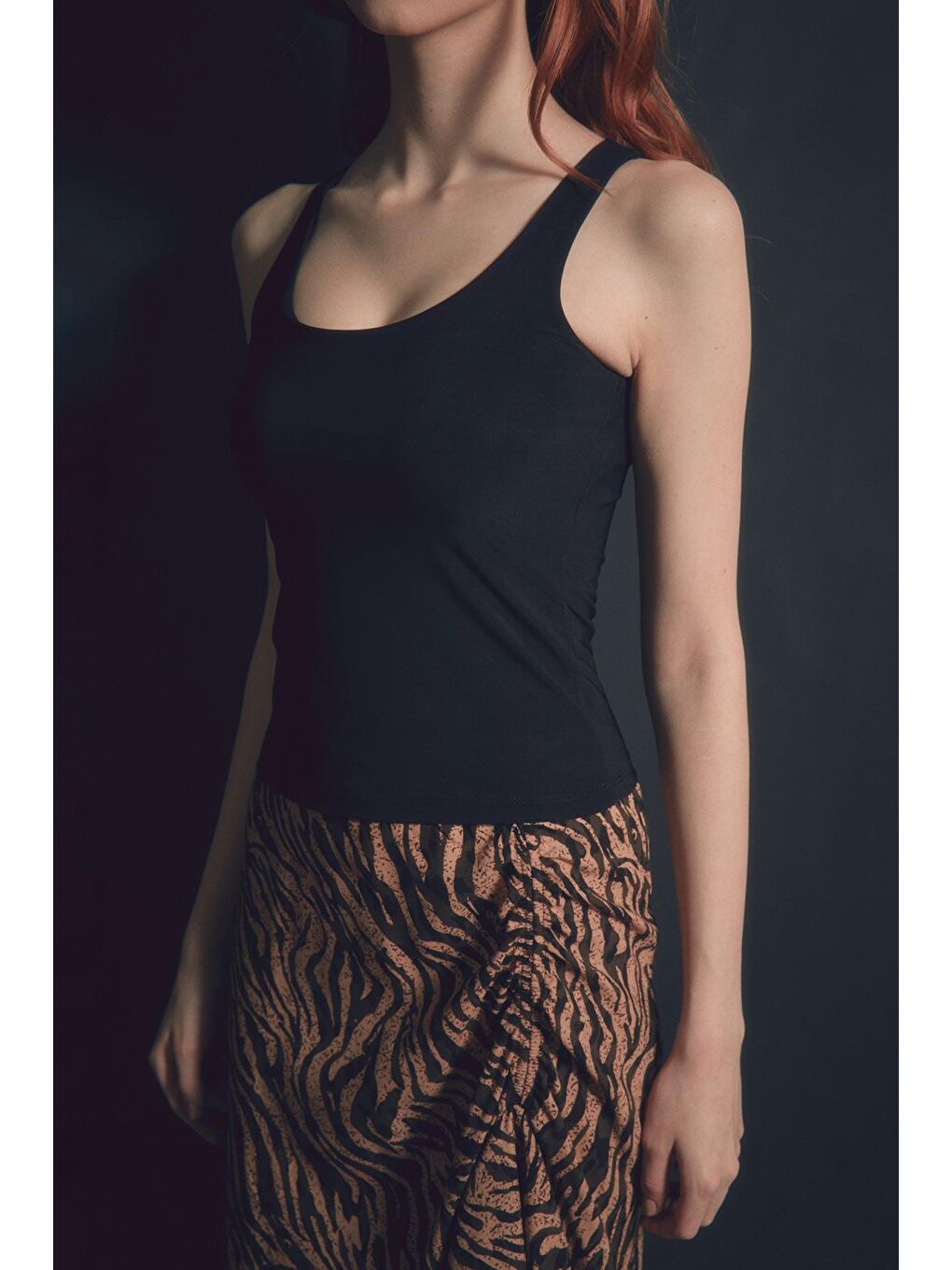 Siyah Basic U Yaka Body-3