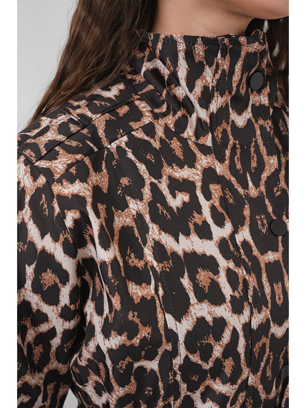 10322 Beli Büzgülü Trençkot - C. Kahverengi-5