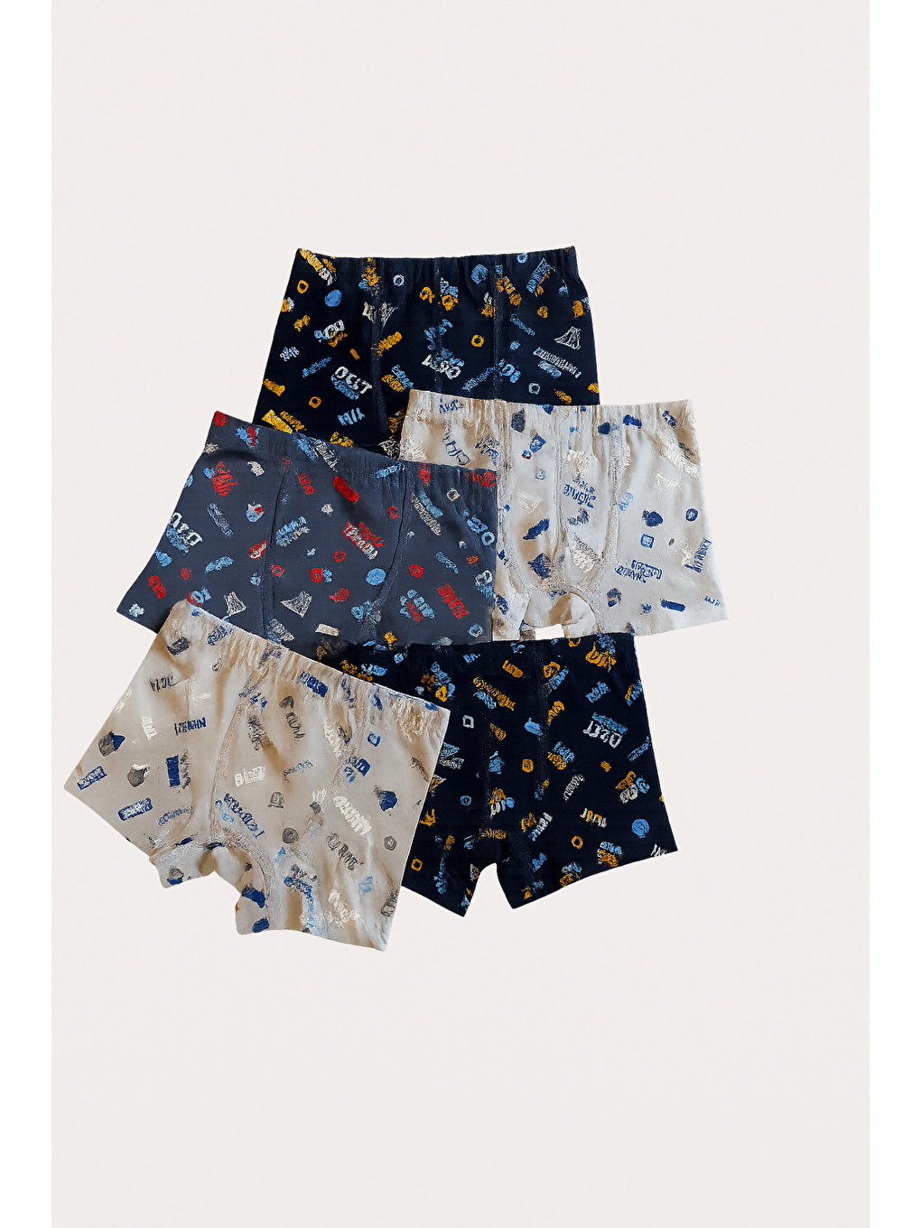 Karışık Erkek Çocuk Yazılı 5'Li Boxer