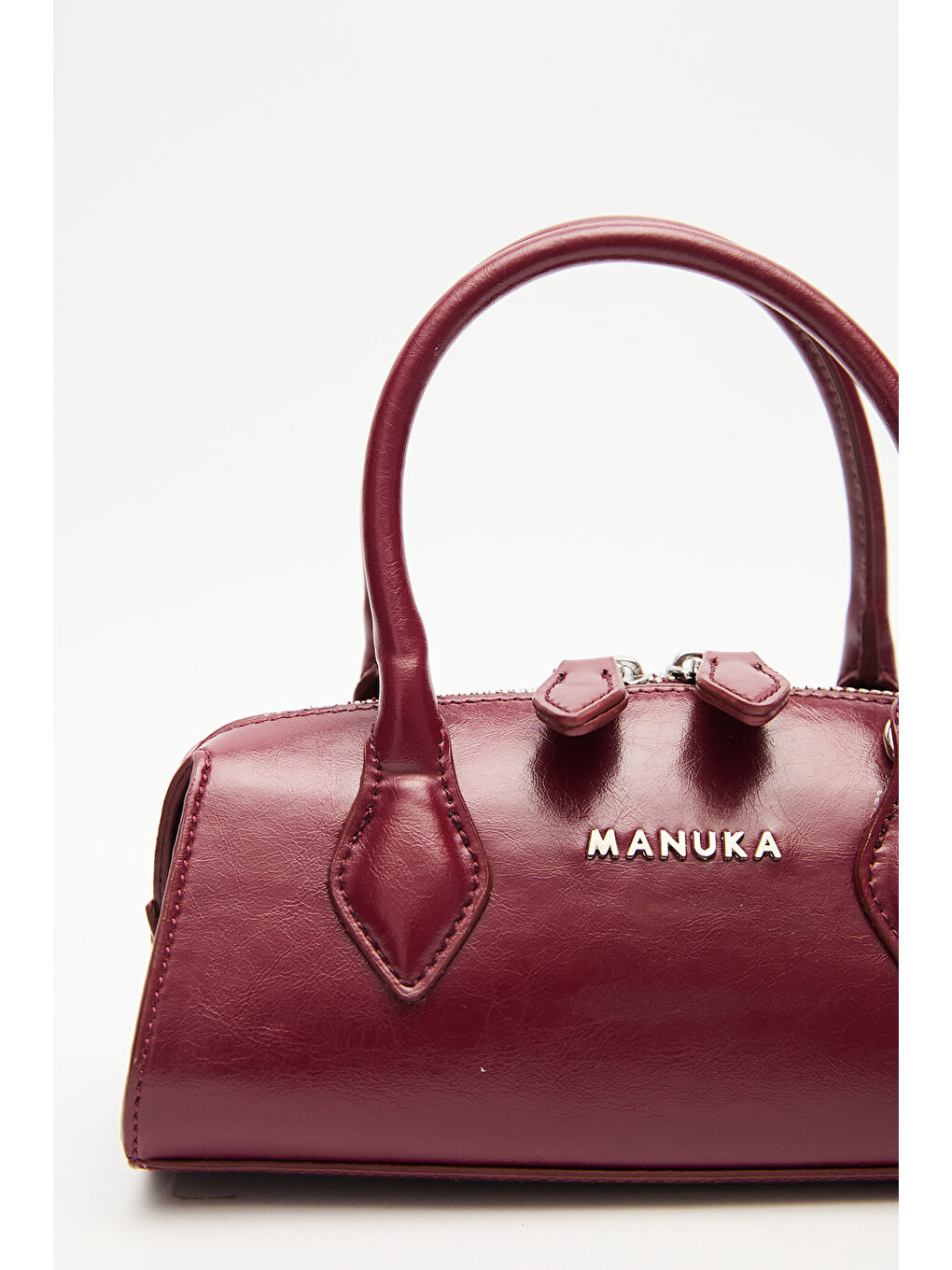 Deri Polo Mini Çanta Bordo-4