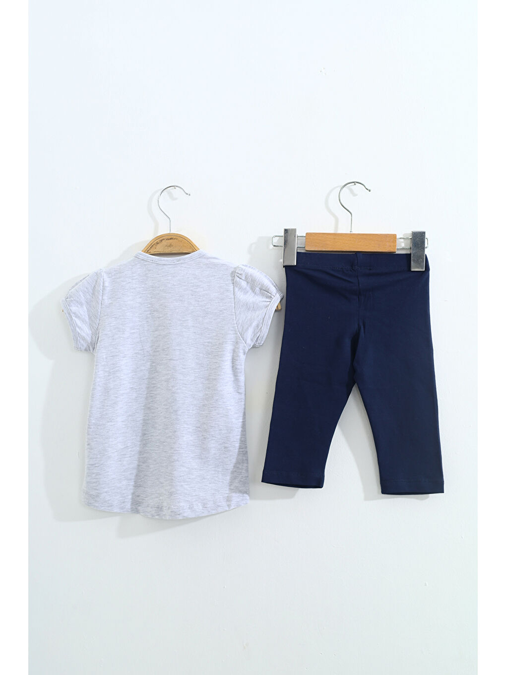 Gri Kız Çocuk Pale Danslı Kız Baskılı Kaprili Takım-2