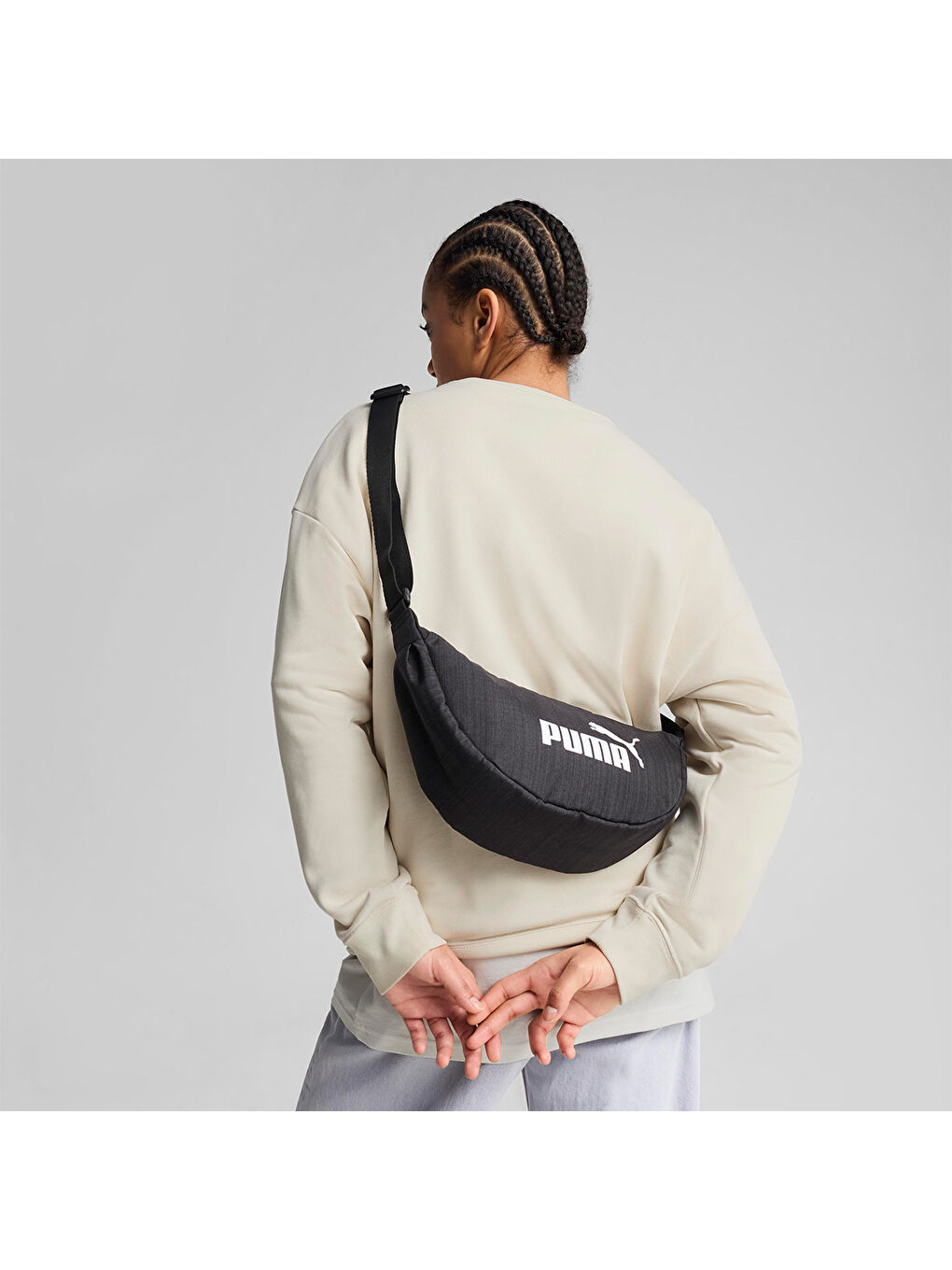 Base Half Moon Kadın Siyah Çapraz ve Göğüs Çantası-3