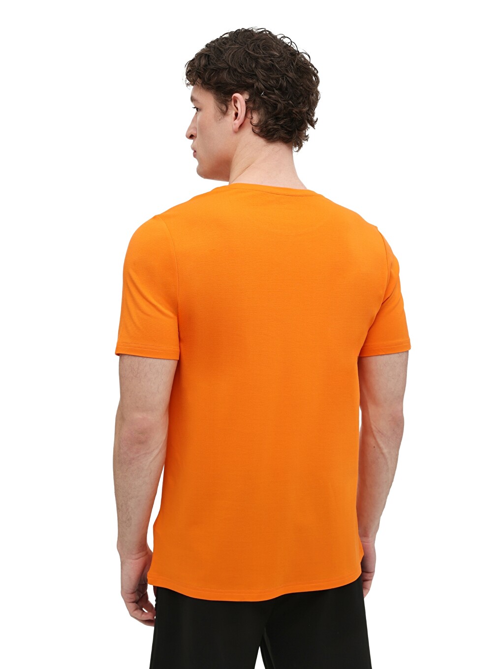 Turuncu Erkek Kısa Kol T-Shirt-1