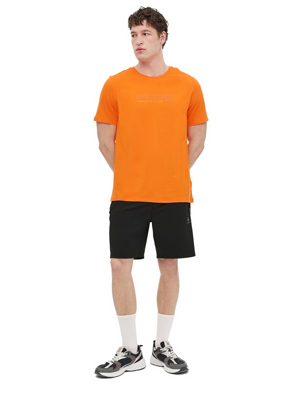 Turuncu Erkek Kısa Kol T-Shirt-2