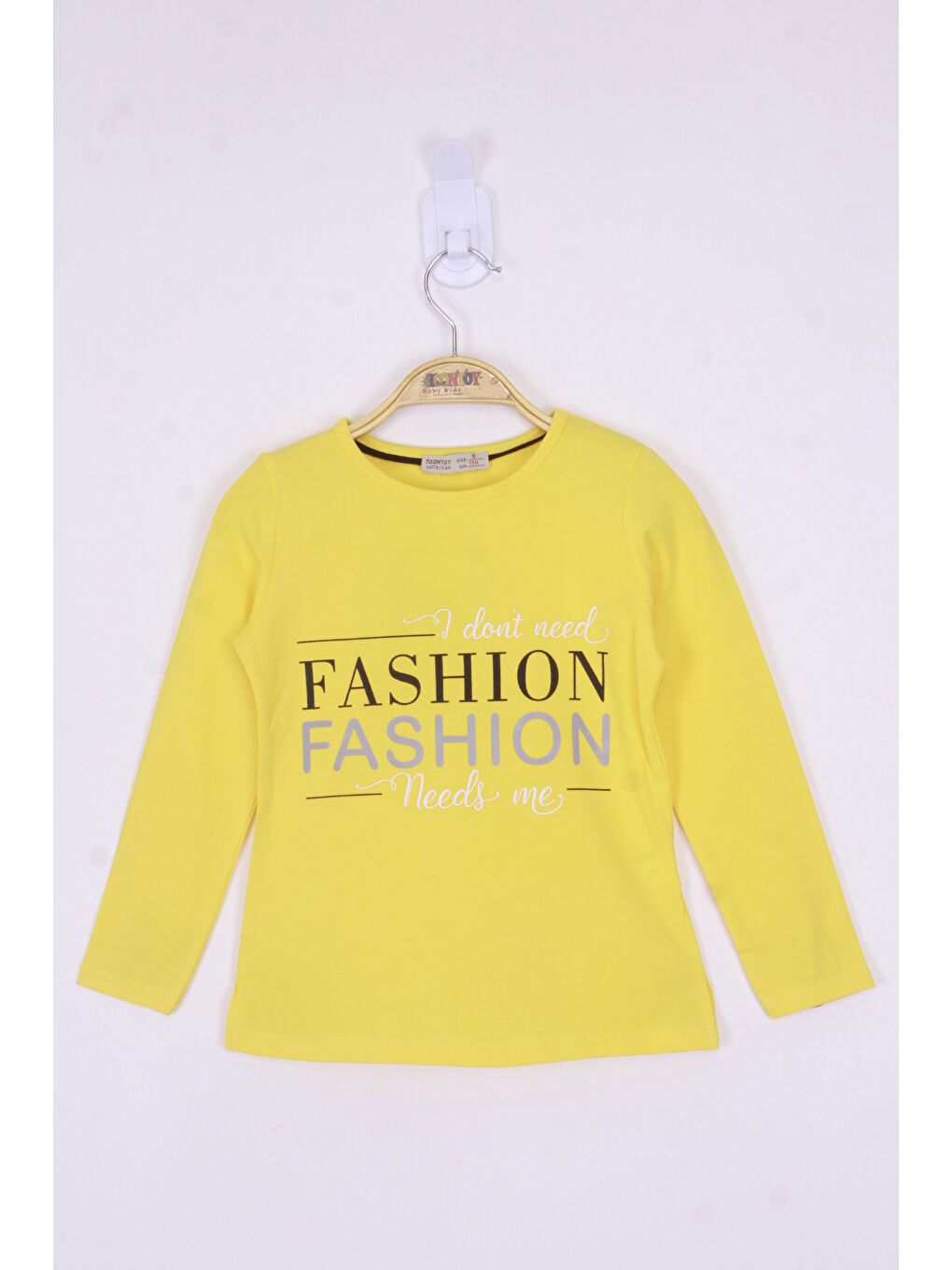 Sarı Kız Çocuk Fashion Baskılı Tişört