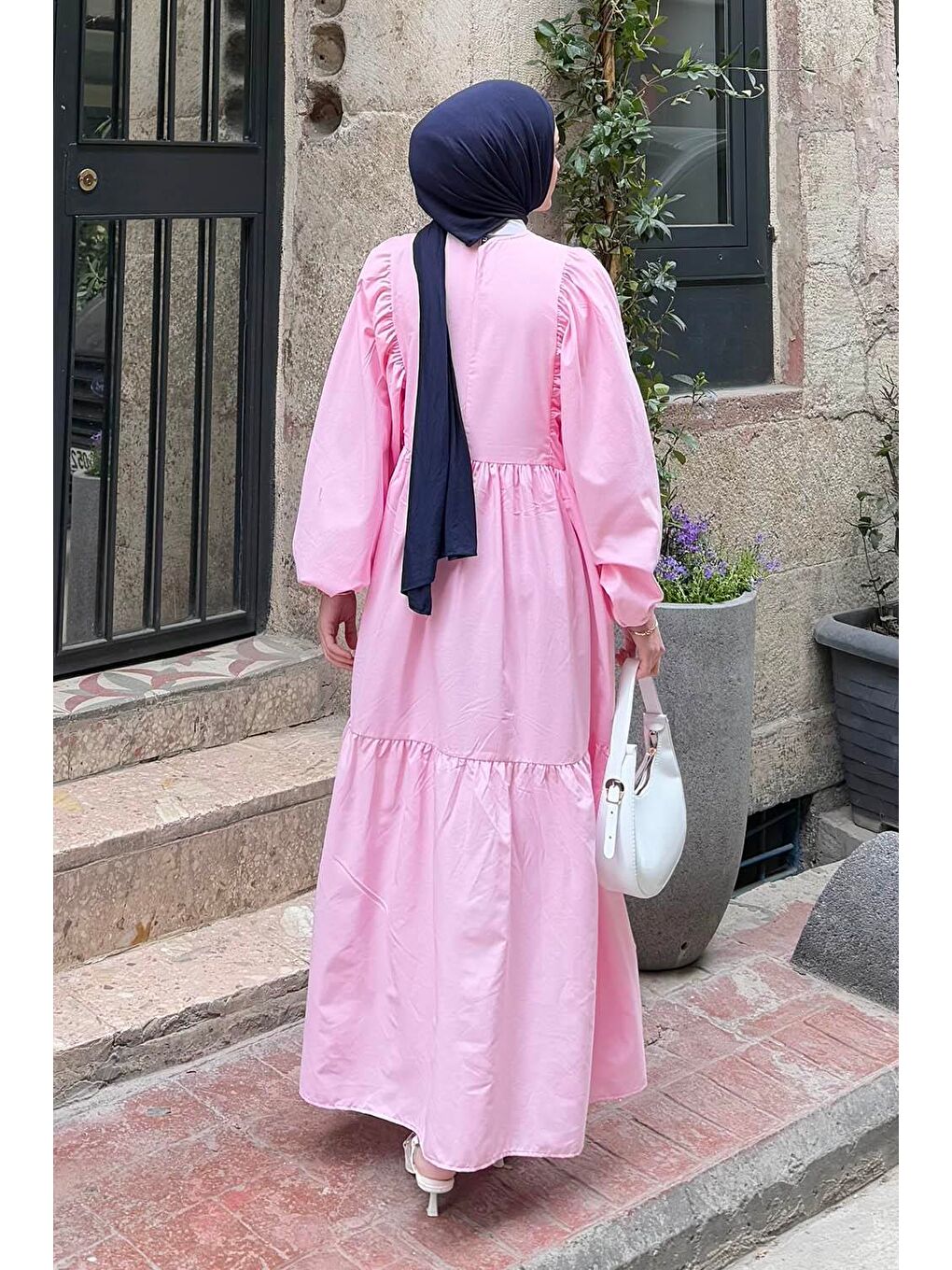 Yazlık Elica Elbise Şeker Pembesi-1