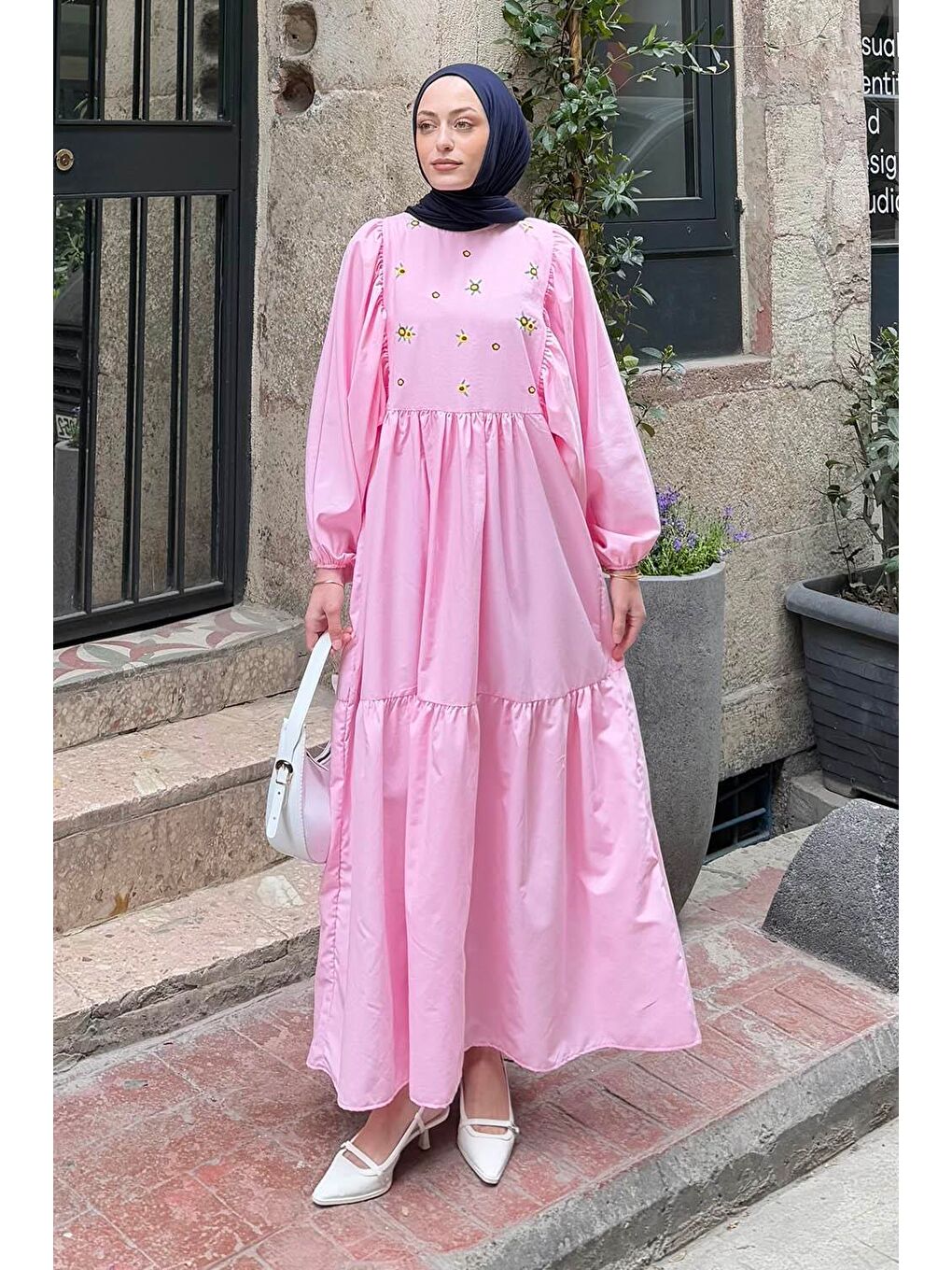 Yazlık Elica Elbise Şeker Pembesi-2