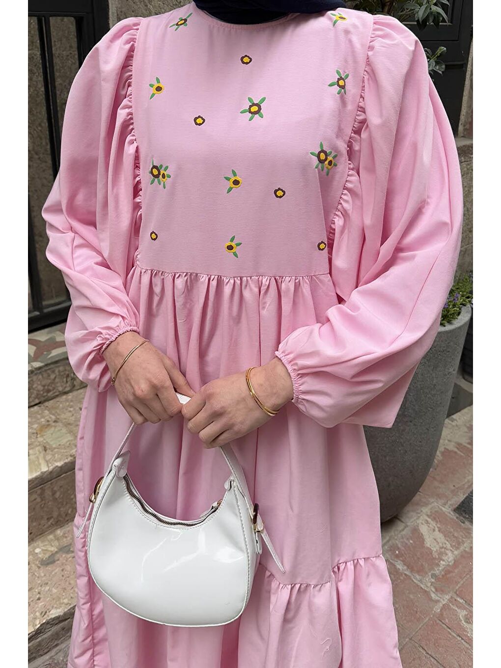 Yazlık Elica Elbise Şeker Pembesi-3