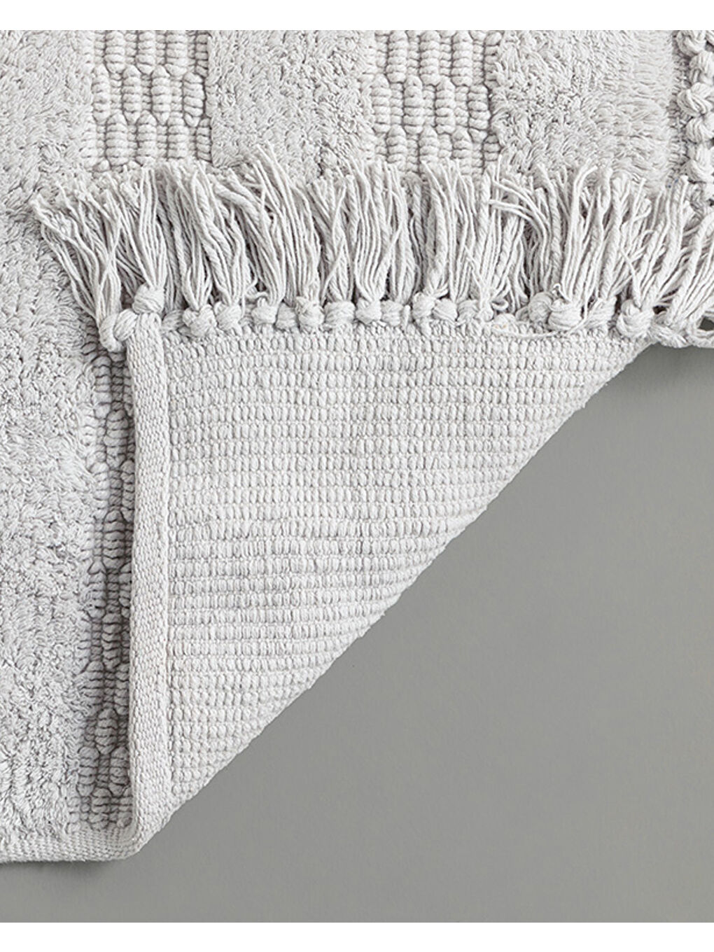 Ava Pamuklu Banyo Paspası Açık Gri-1