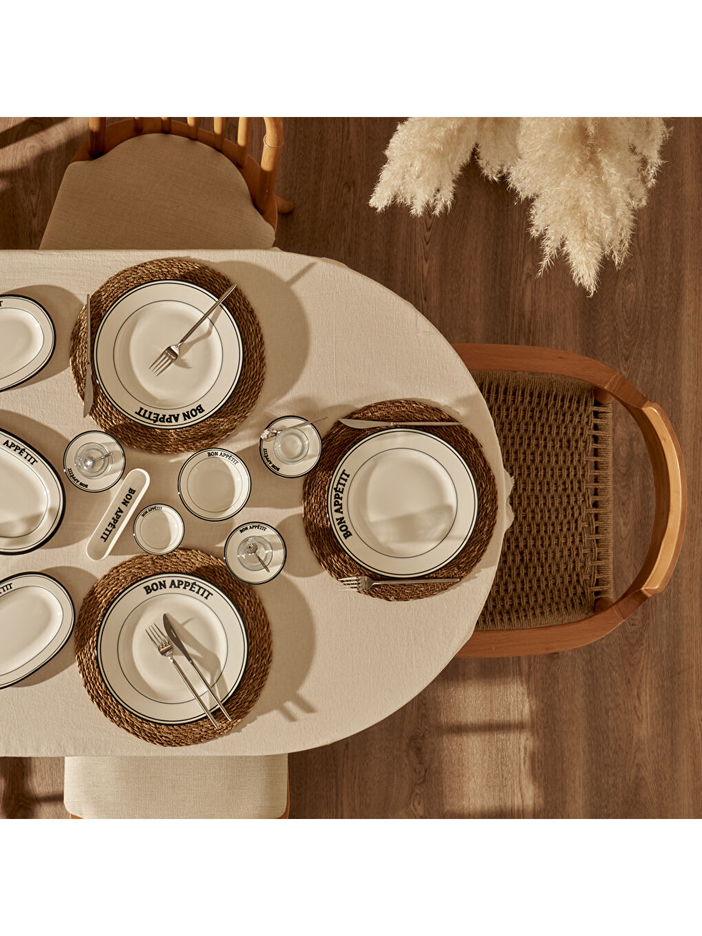 Bon Appetit 44 Parça Yemek Ve Kahvaltı Takımı Siyah-1