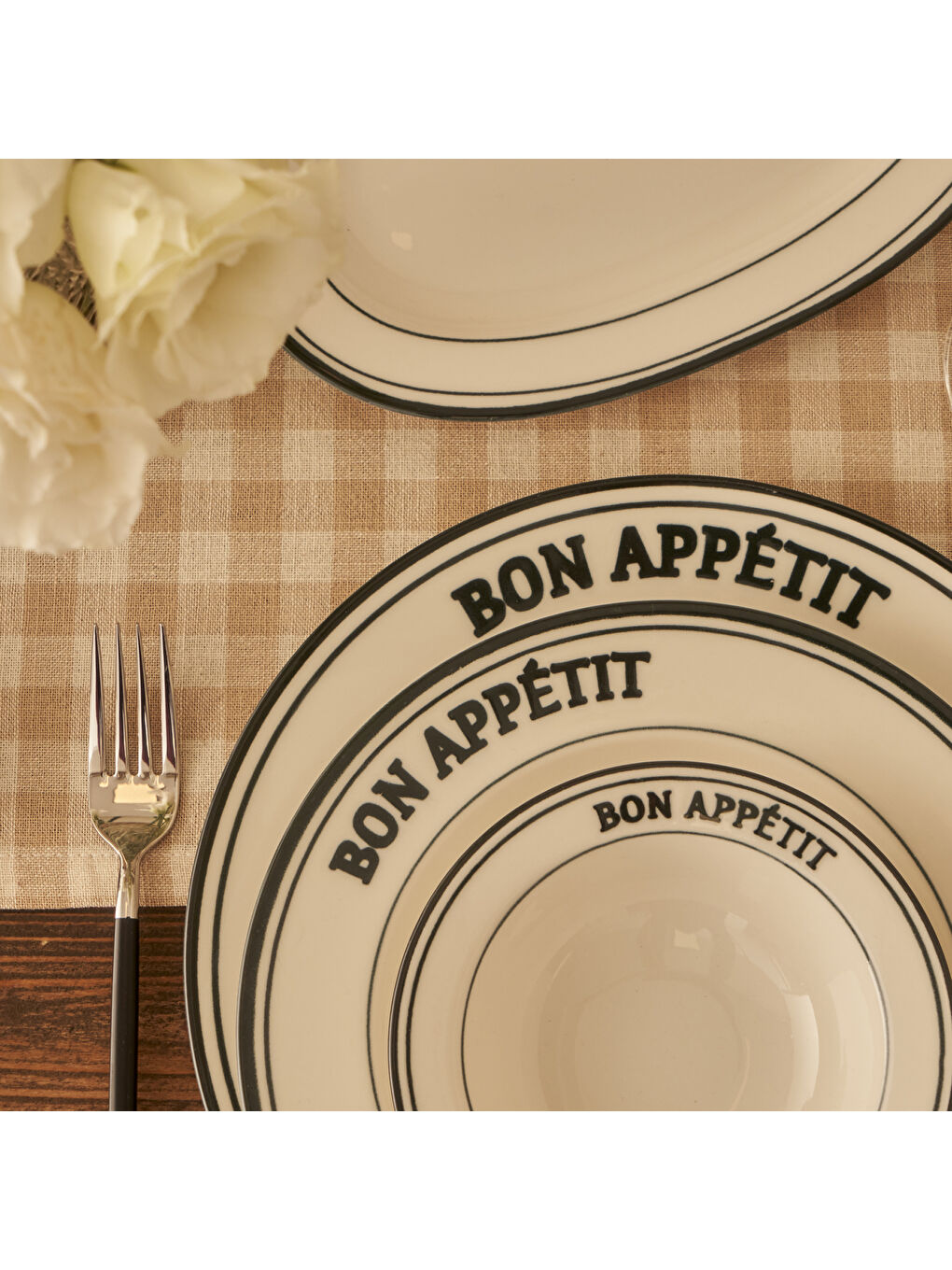 Bon Appetit 44 Parça Yemek Ve Kahvaltı Takımı Siyah-2