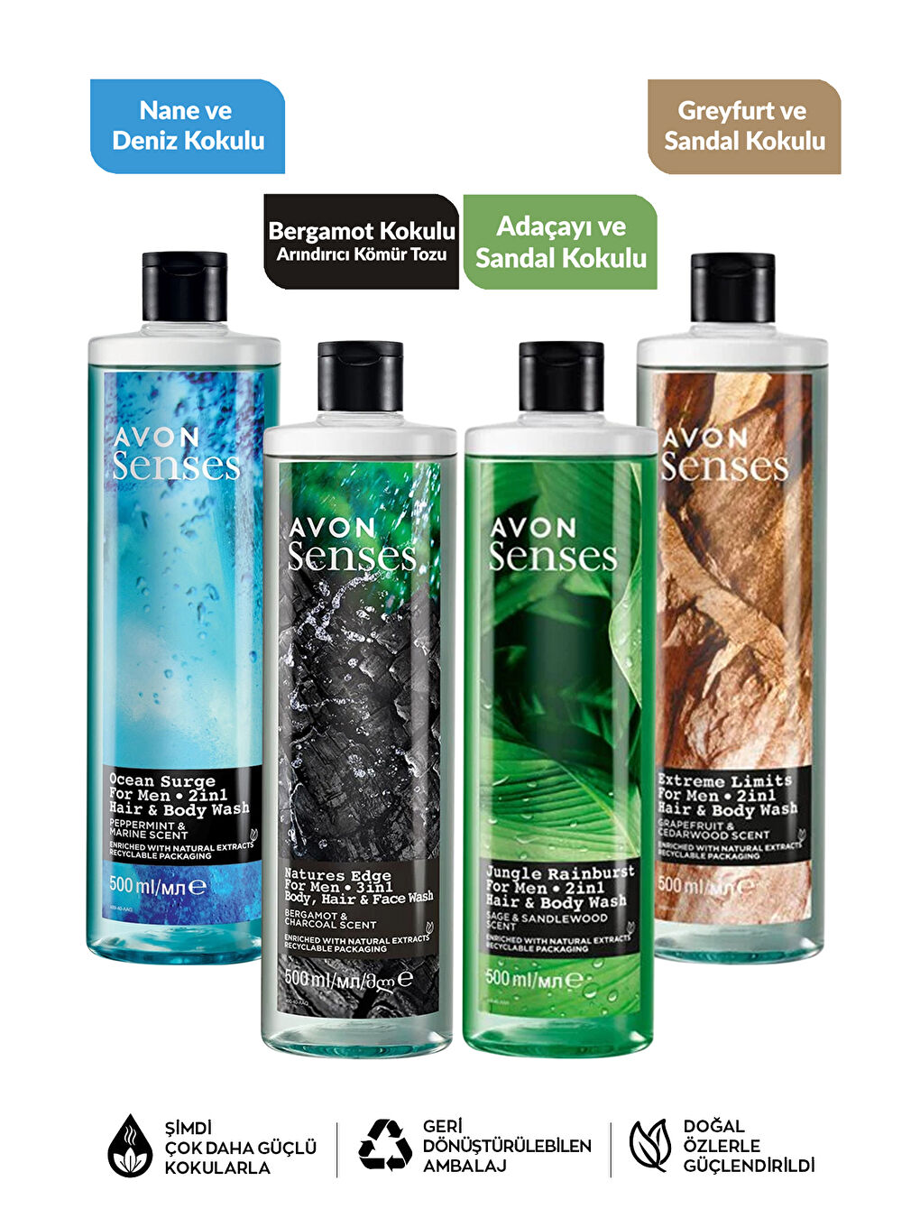 Nane Deniz Adaçayı Sandal Greyfurt ve Bergamot Kolu Erkek Duş Jeli Paketi-1