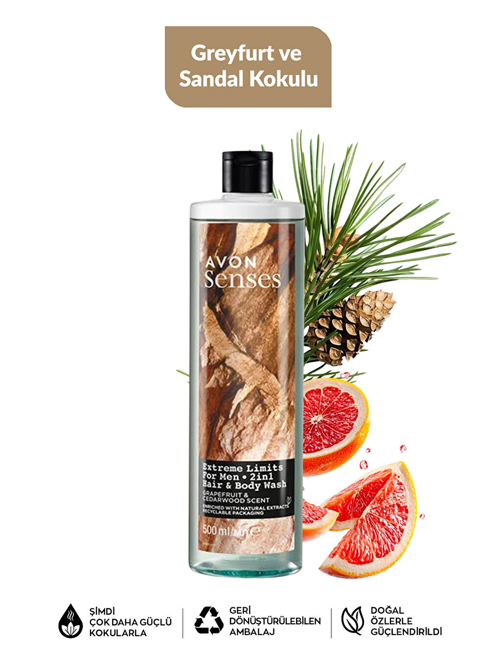 Nane Deniz Adaçayı Sandal Greyfurt ve Bergamot Kolu Erkek Duş Jeli Paketi-2