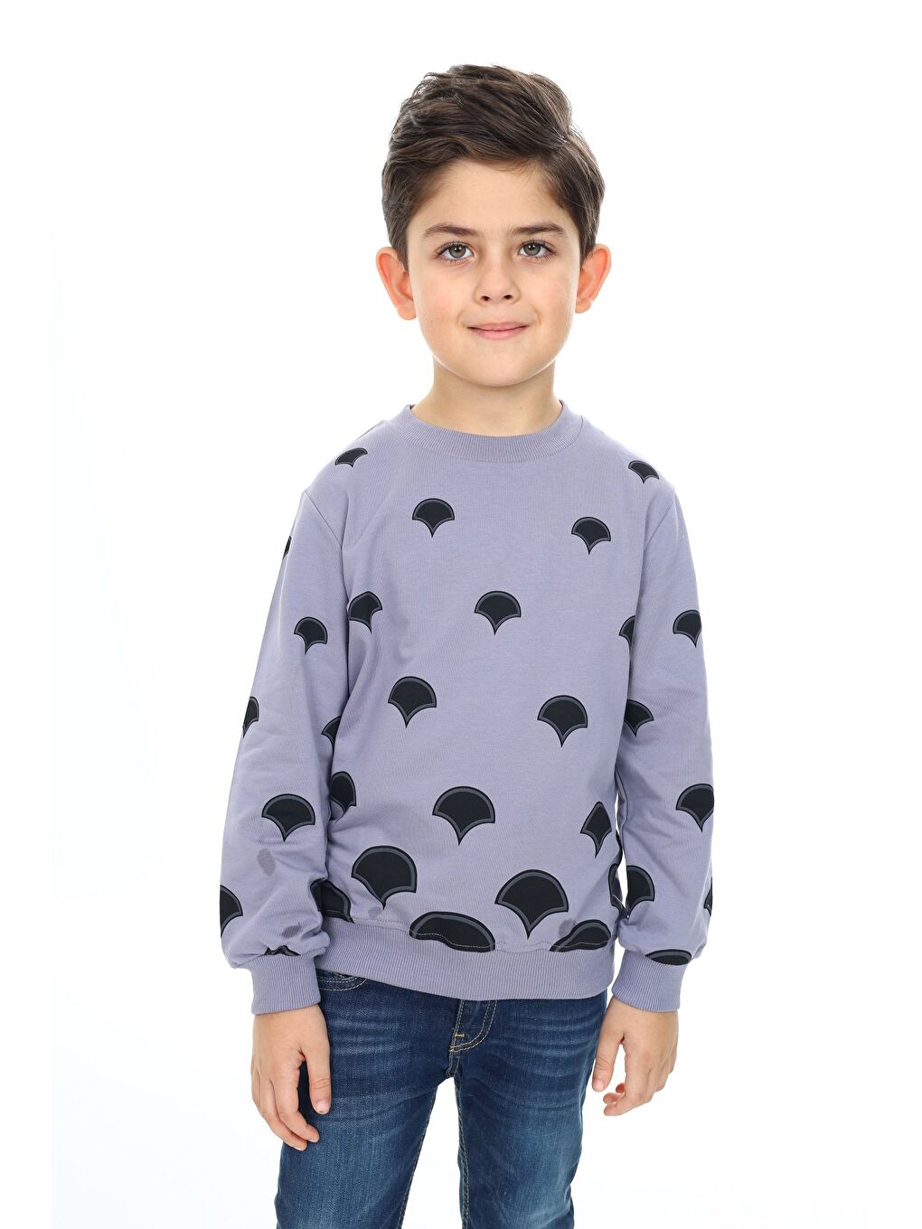 Toontoykids Gri Erkek Çocuk Baskılı Sweatshirt