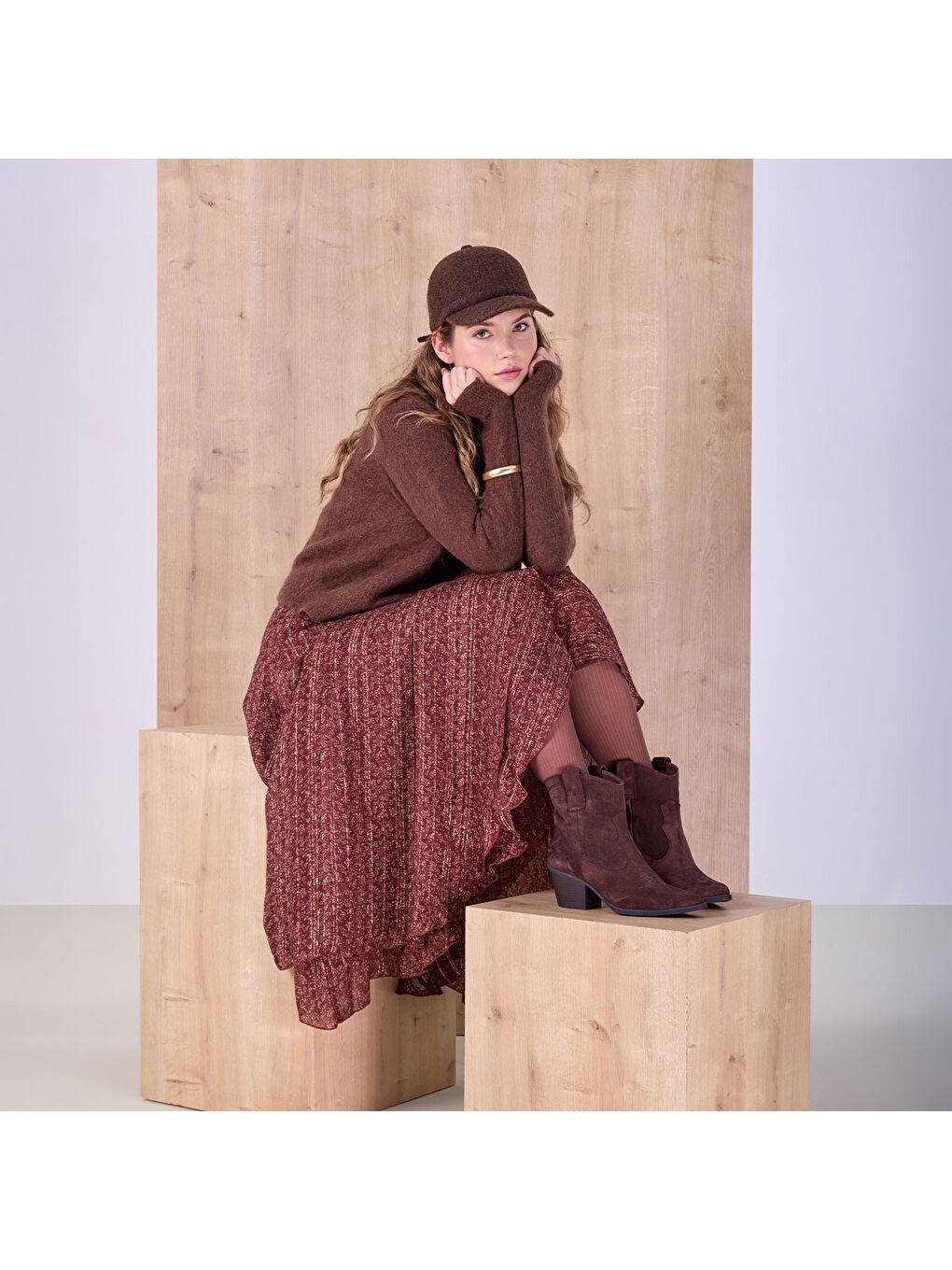 Kahverengi Kadın Bot 25K8589XS Suede-6