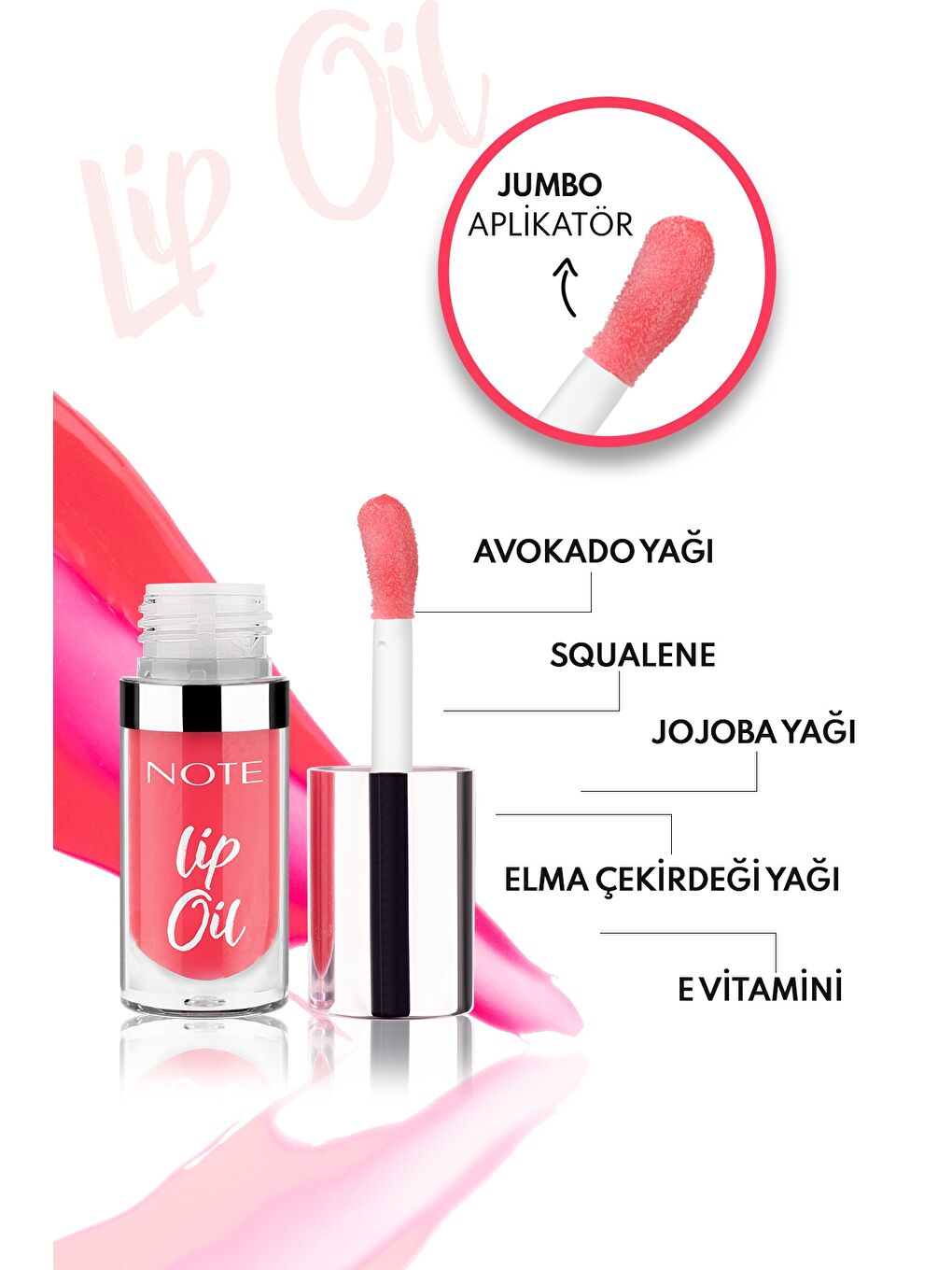 Note Lip Oil 10 Baby Pink Nemlendirici ve Parlatıcı Dudak Bakım Yağı - Pembe-2