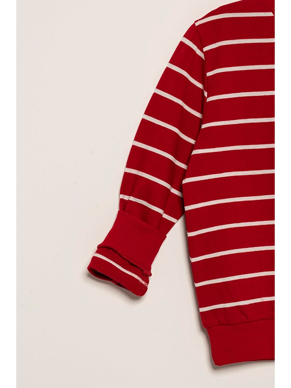 Çizgili Kapüşonlu Jogger Kırmızı Alt Üst Takım-3