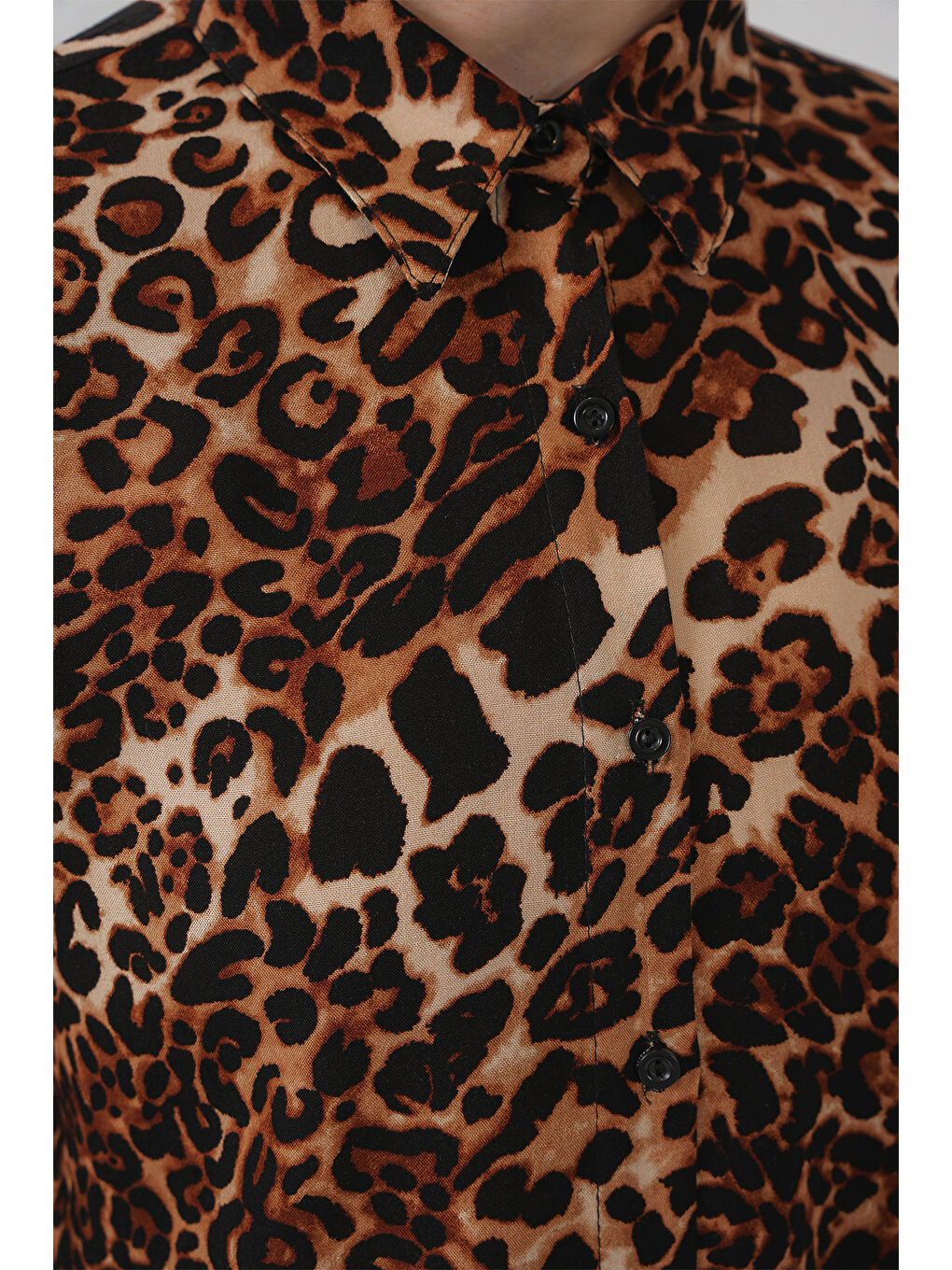 3721 Grafik Desenli Gömlek - C. Kahverengi-4