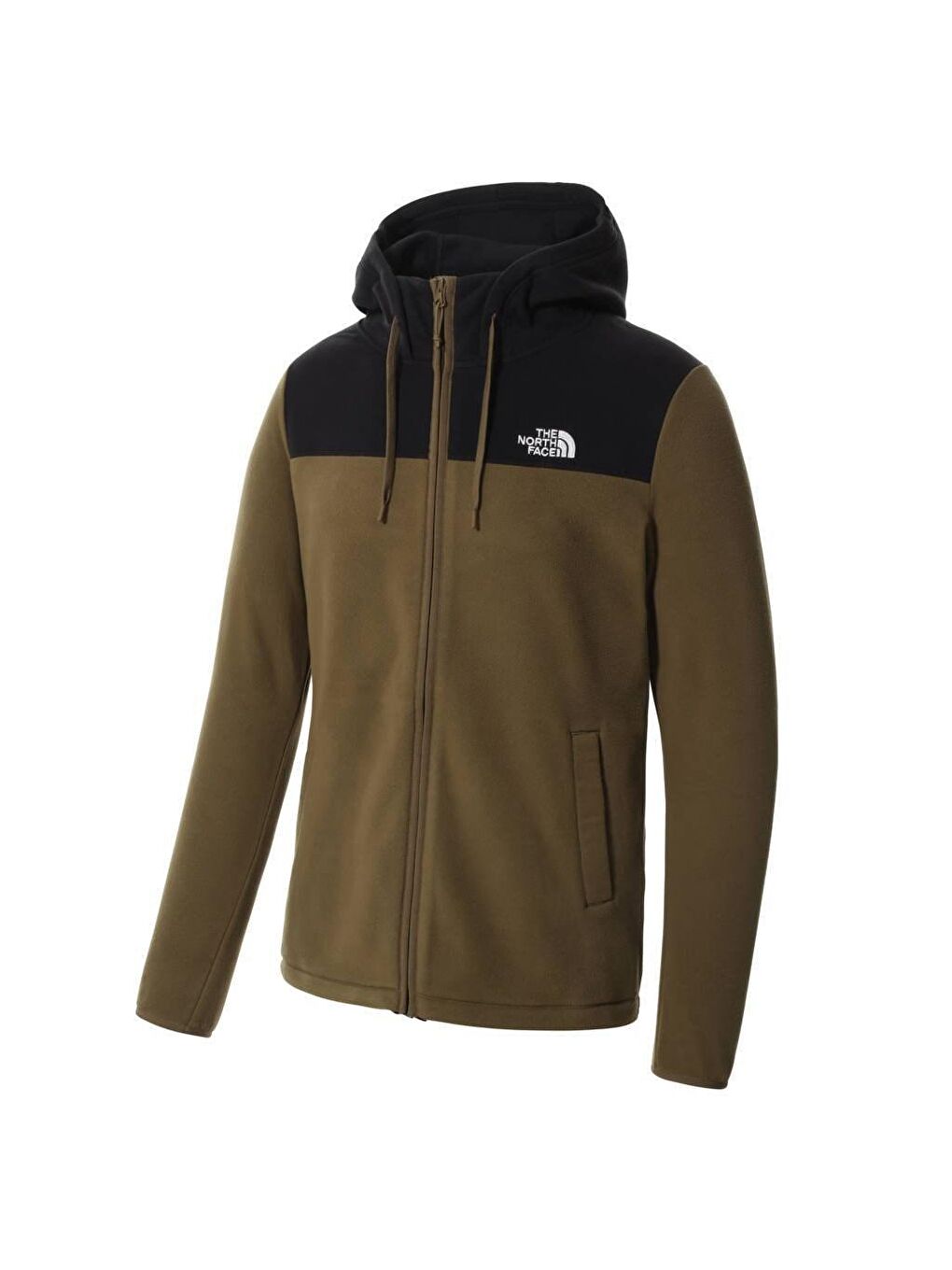 The North Face Homesafe Zip Fleece Erkek Haki Kapüşonlu Polar Ceket