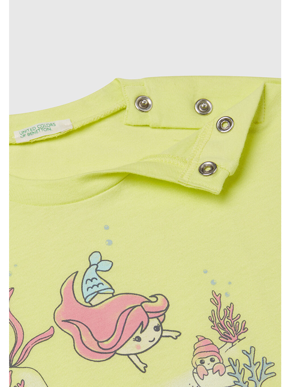 Bebek Sarı Önü Baskılı Manşetli T-Shirt-2