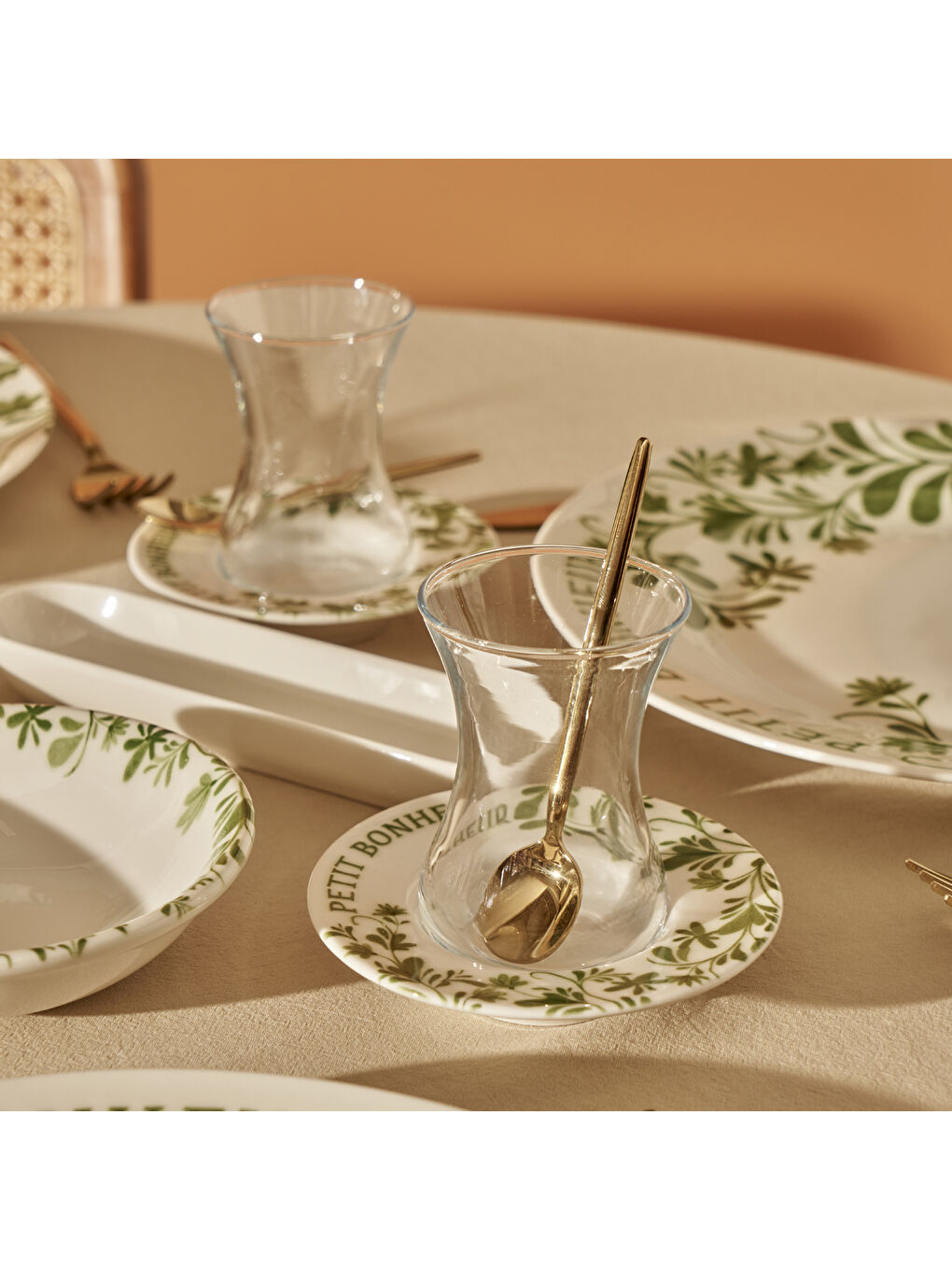 Petit Bonheur 44 Parça Yemek Ve Kahvaltı Takımı Yeşil-5