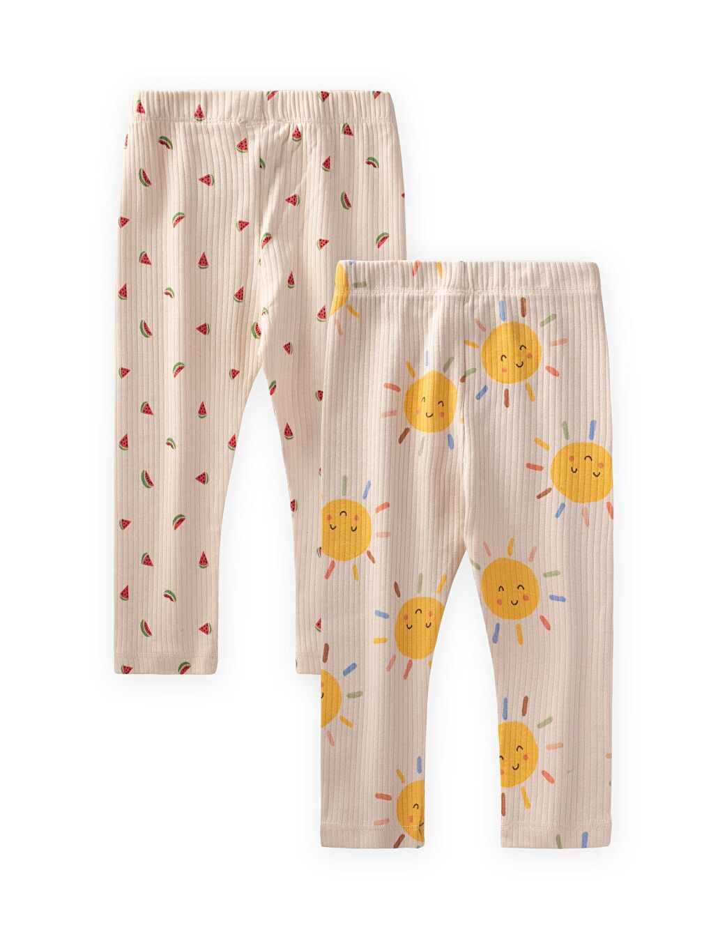 Ekru Kız Çocuk Tayt-1