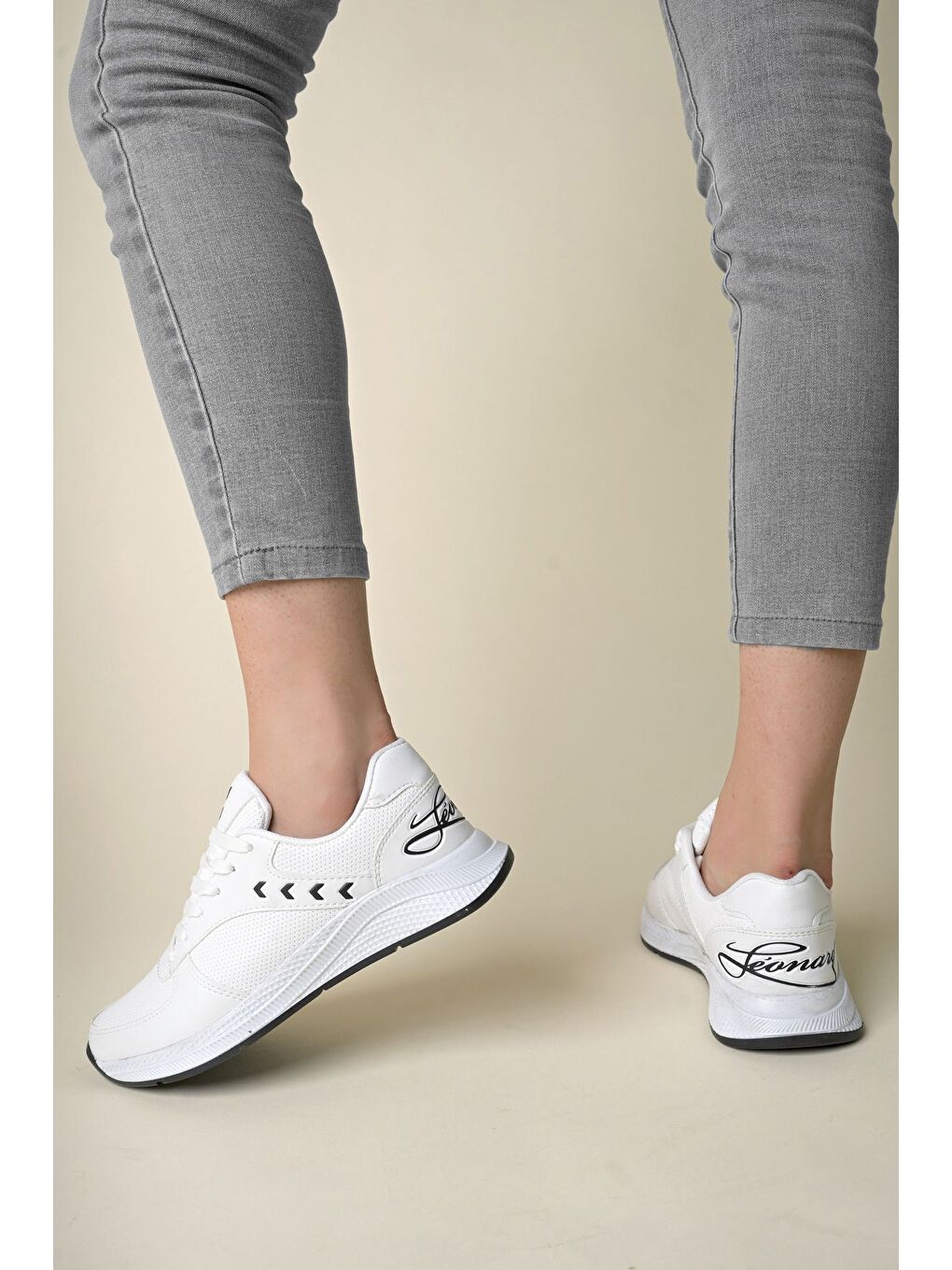 Beyaz Kadın Sneaker Günlük Ayakkabı-2