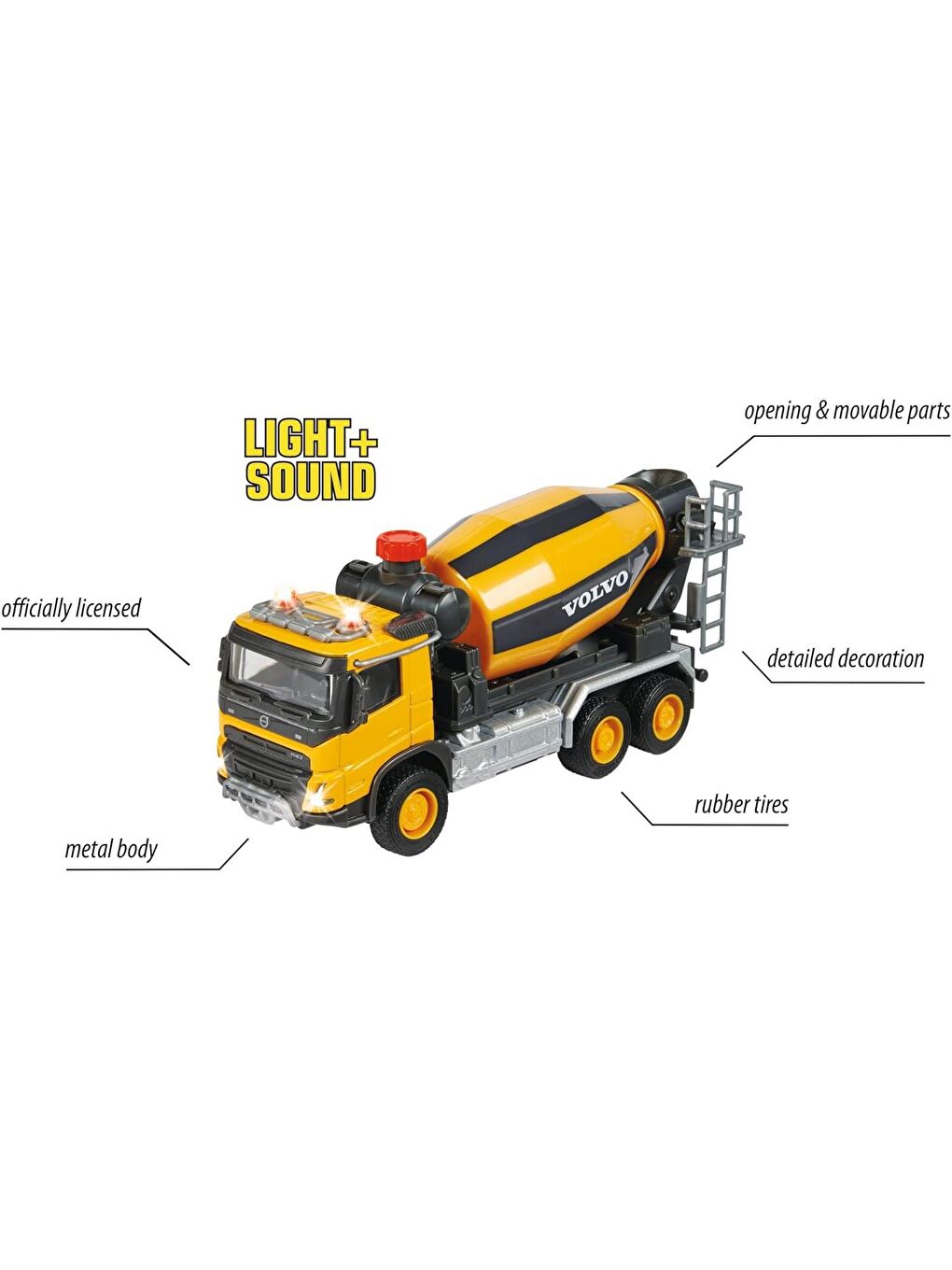 Lisanslı Volvo Beton Mikseri Şantiye Aracı Işıklı ve Sesli 213723002-4