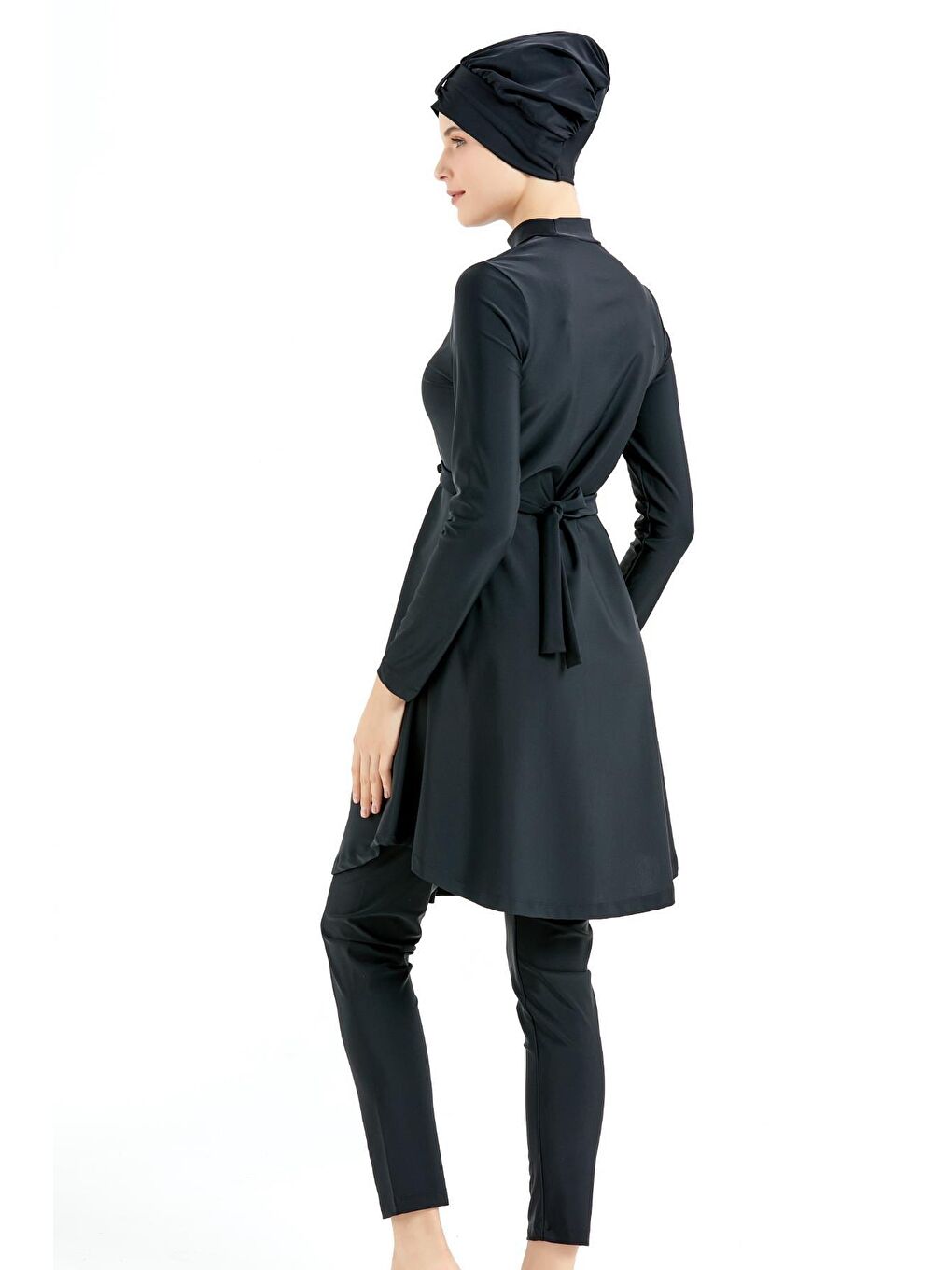 Tam Kapalı 4 Lü Tesettür Mayo 4050 Siyah-1