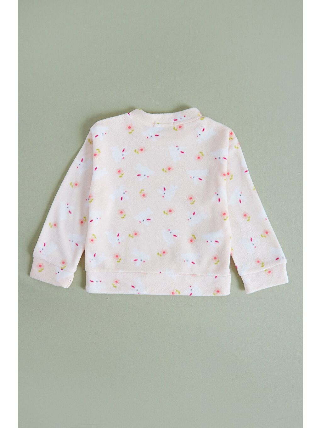 Sarı Ev Desenli Polar Unisex Çocuk Pijama Takımı