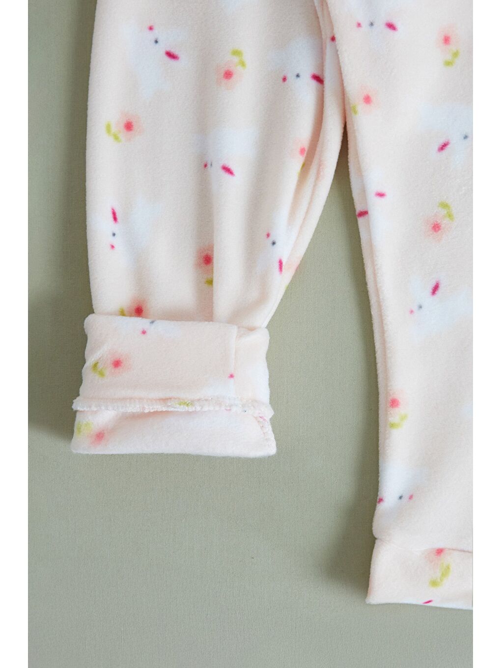 Sarı Ev Desenli Polar Unisex Çocuk Pijama Takımı-3