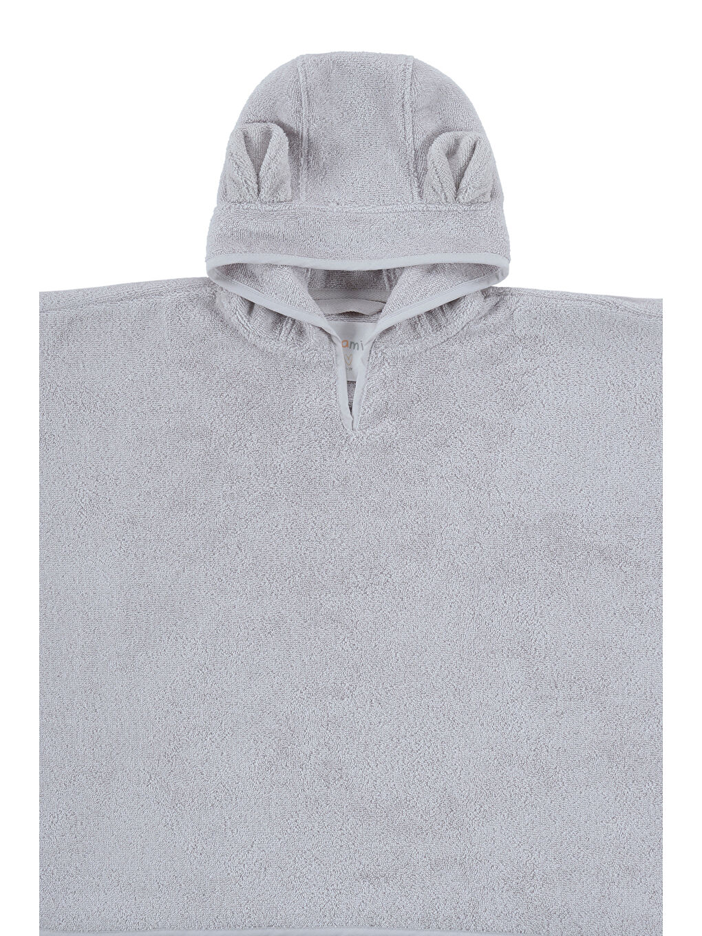 Tiny Bear Organik Pamuk Çocuk Panço Gri-4